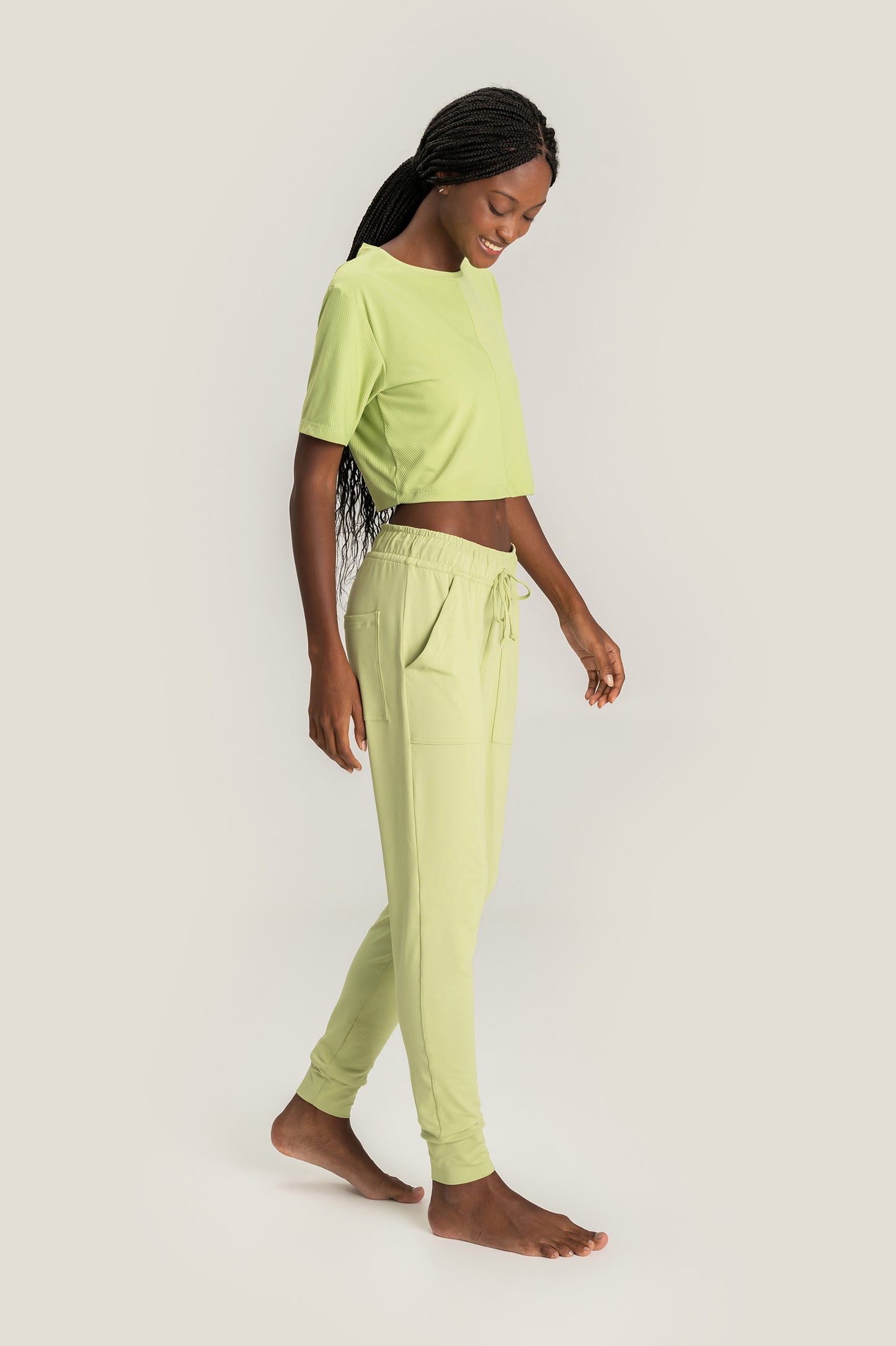 Ribbed Cropped T-Shirt