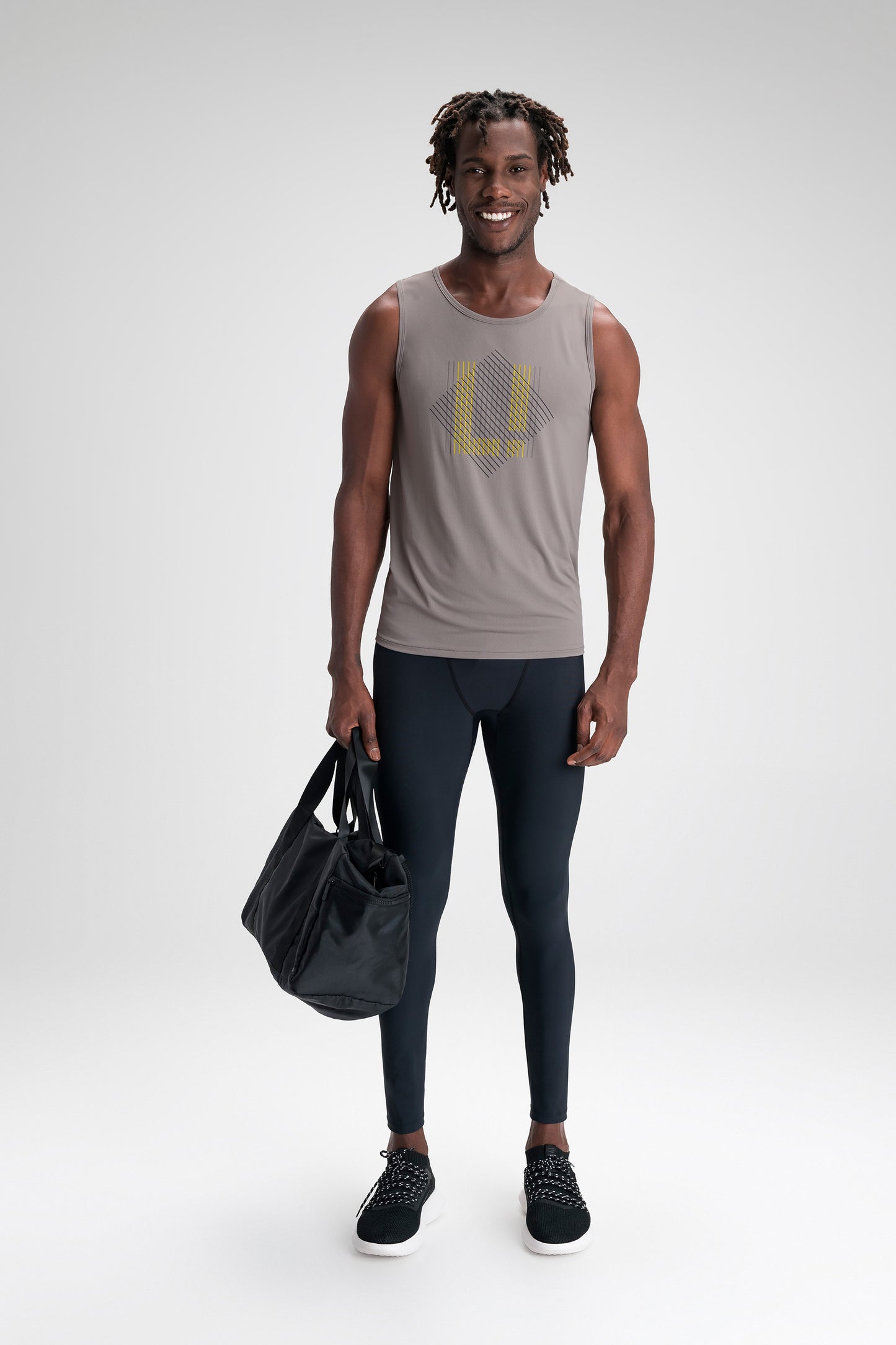 Men Geometric Fit Race Tank