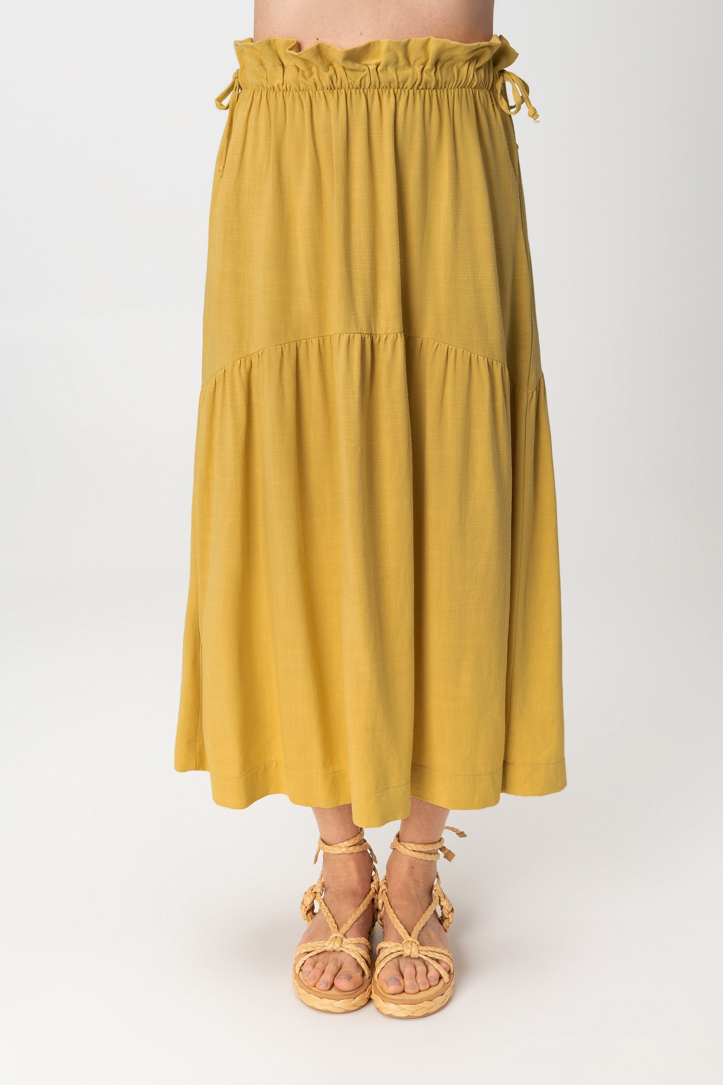 Sandy Tie Midi Skirt