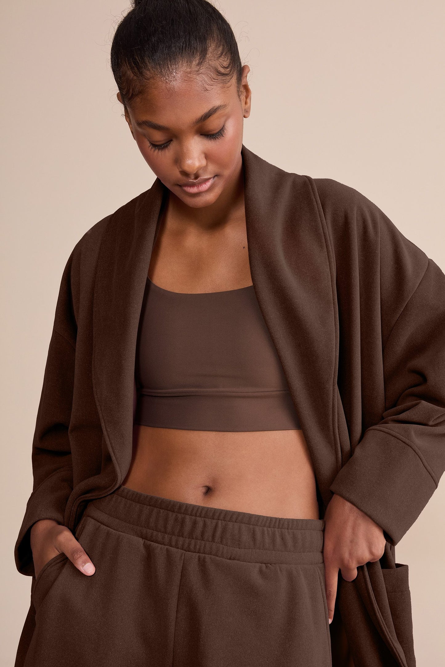 Balloon Elastic Soft Oak Pants
