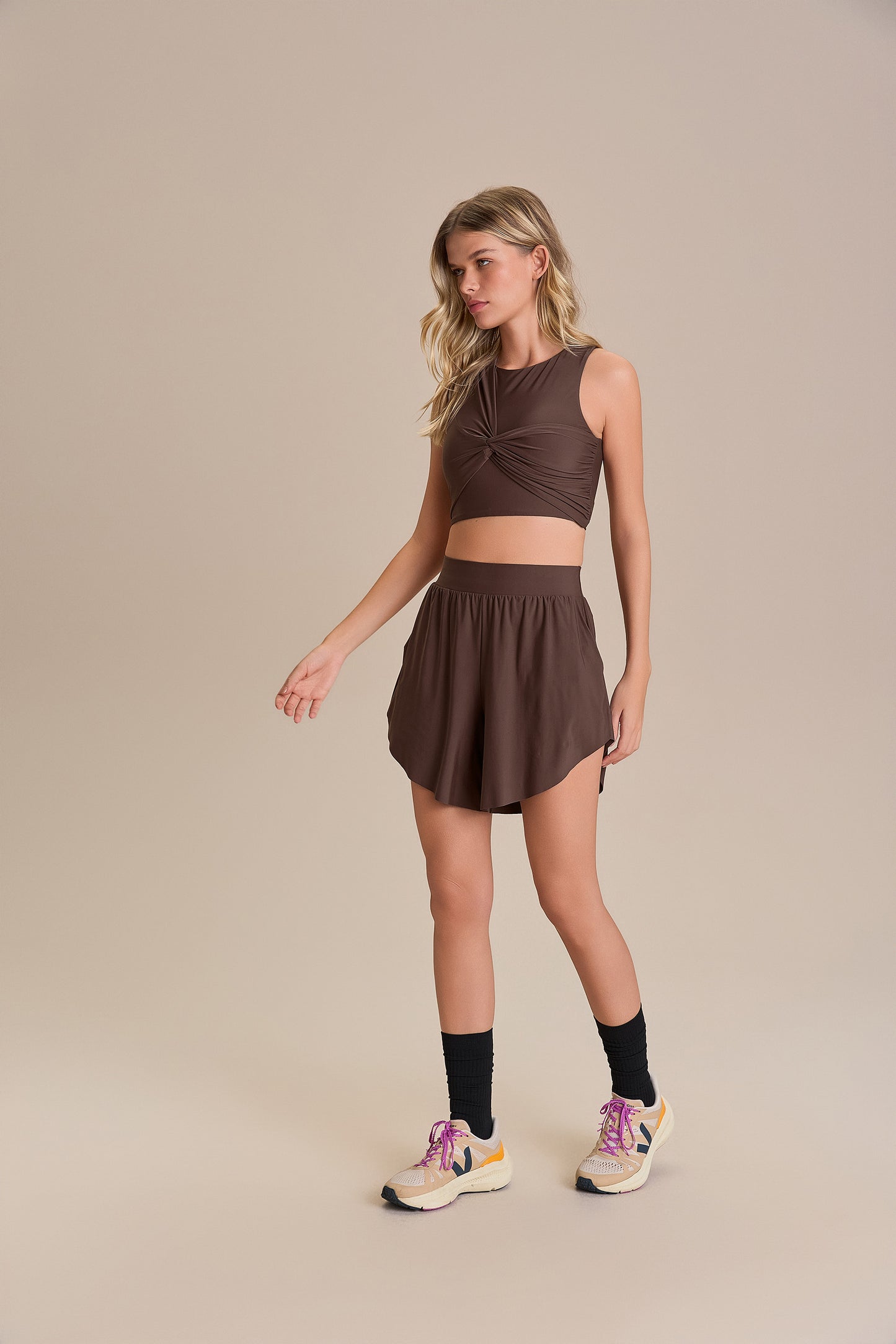 Wide Twist Crop Top