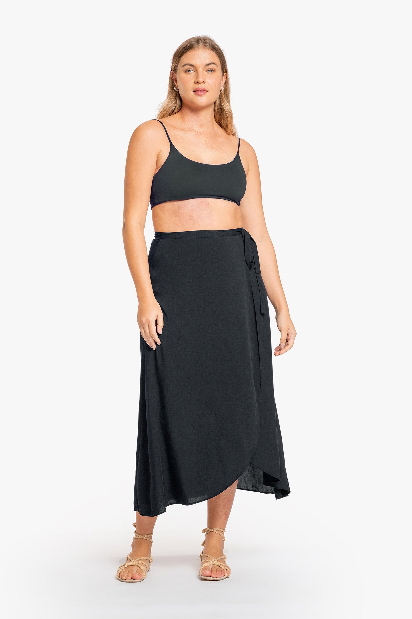 Essential Wrap Midi Skirt