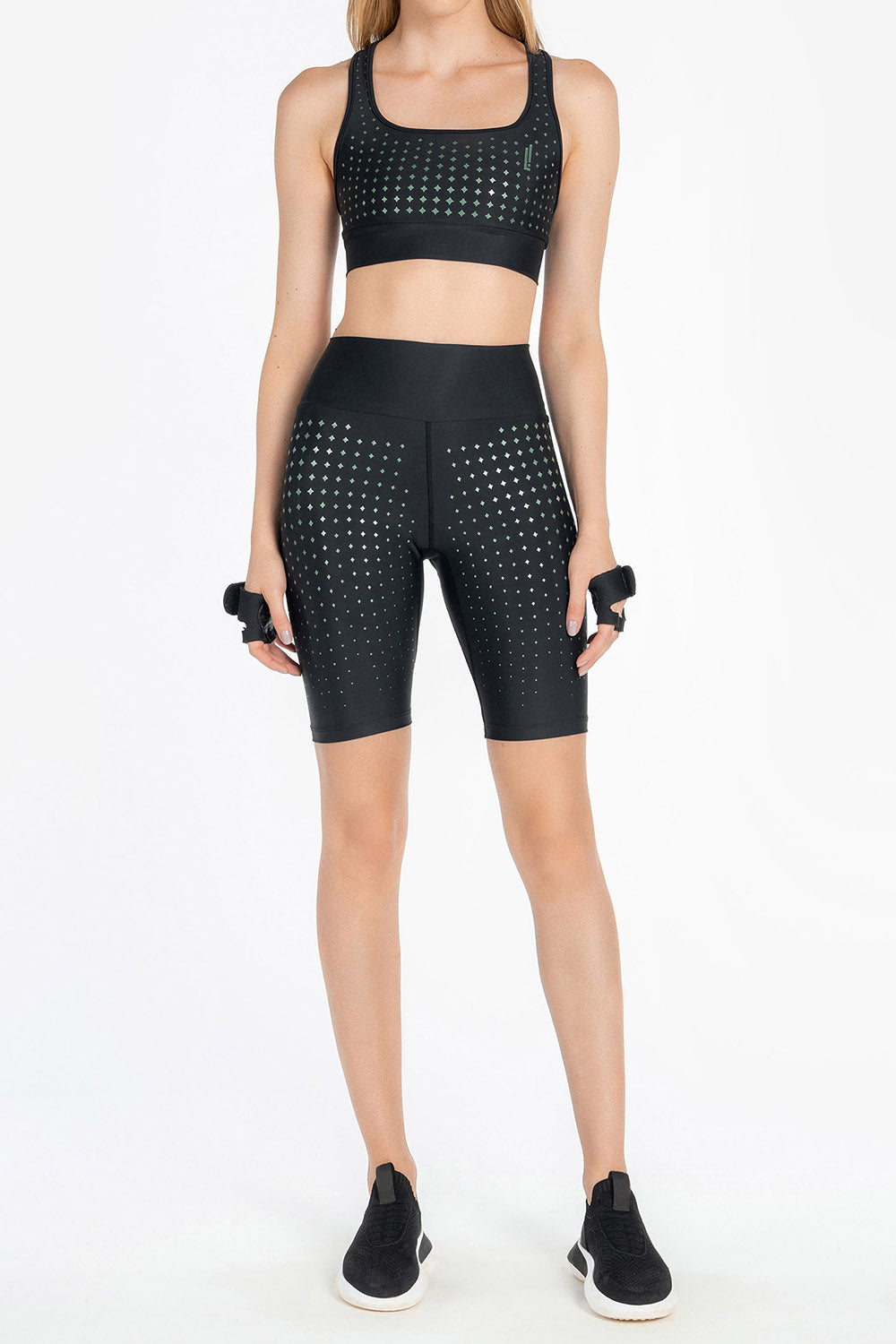 Cyber Holographic Biker Shorts