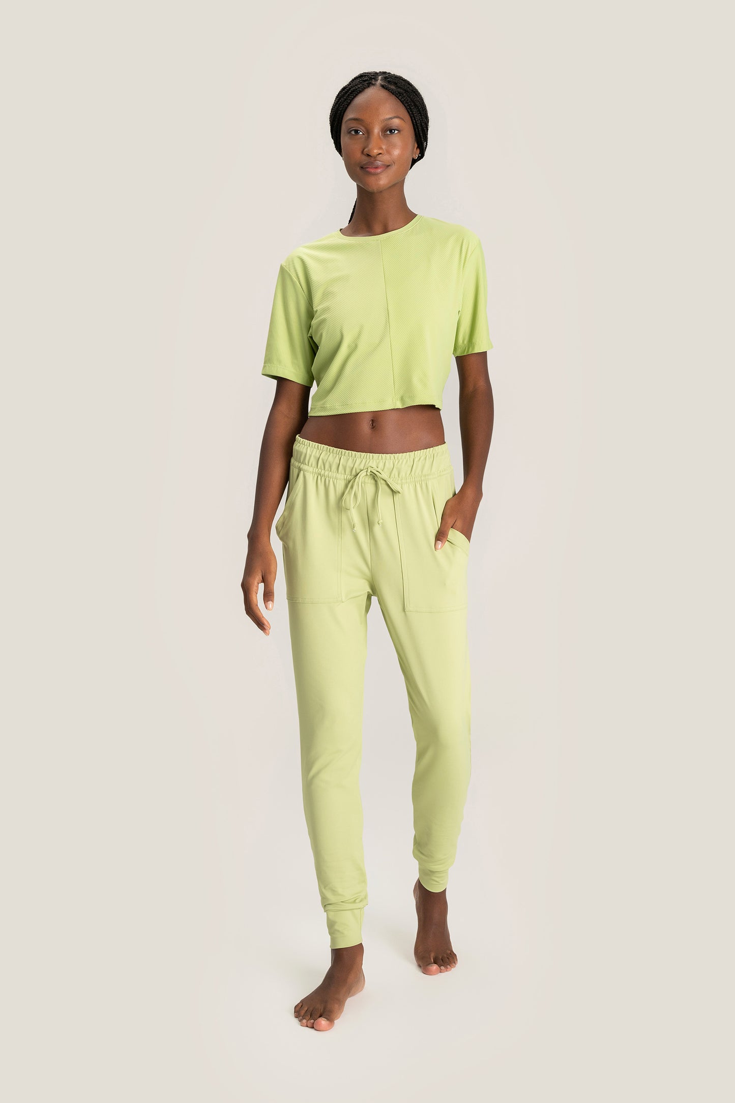 Ribbed Cropped T-Shirt