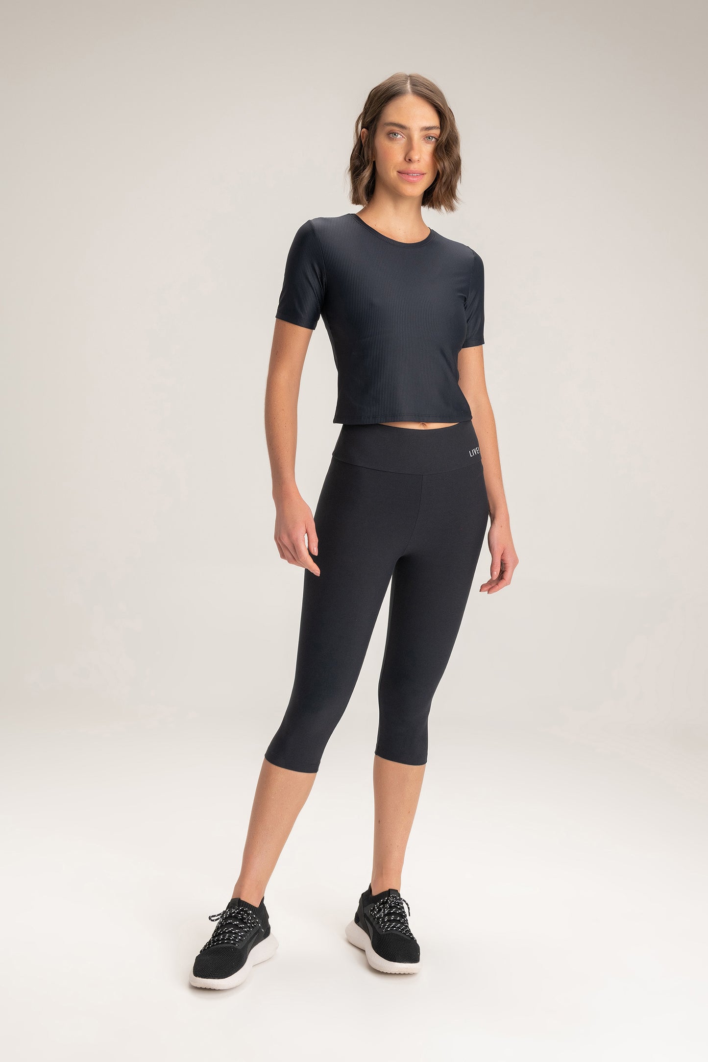 Ribbed Cropped T-Shirt