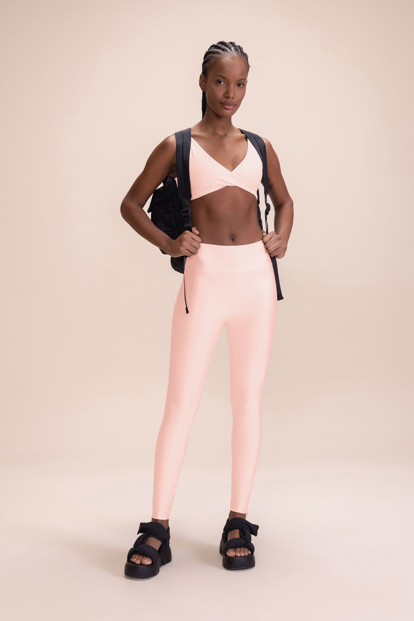 Zip Shine Leggings