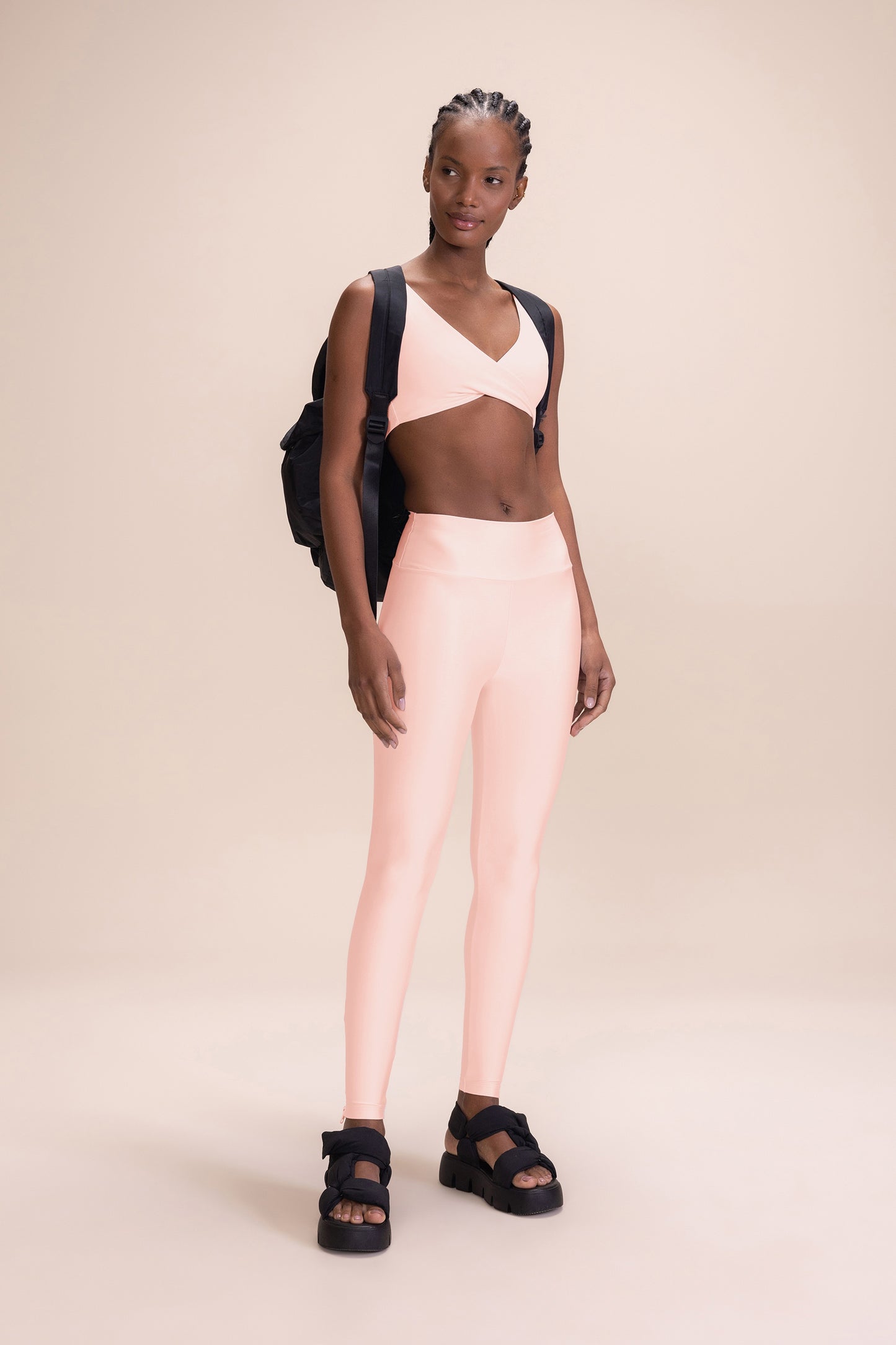 Zip Shine Leggings