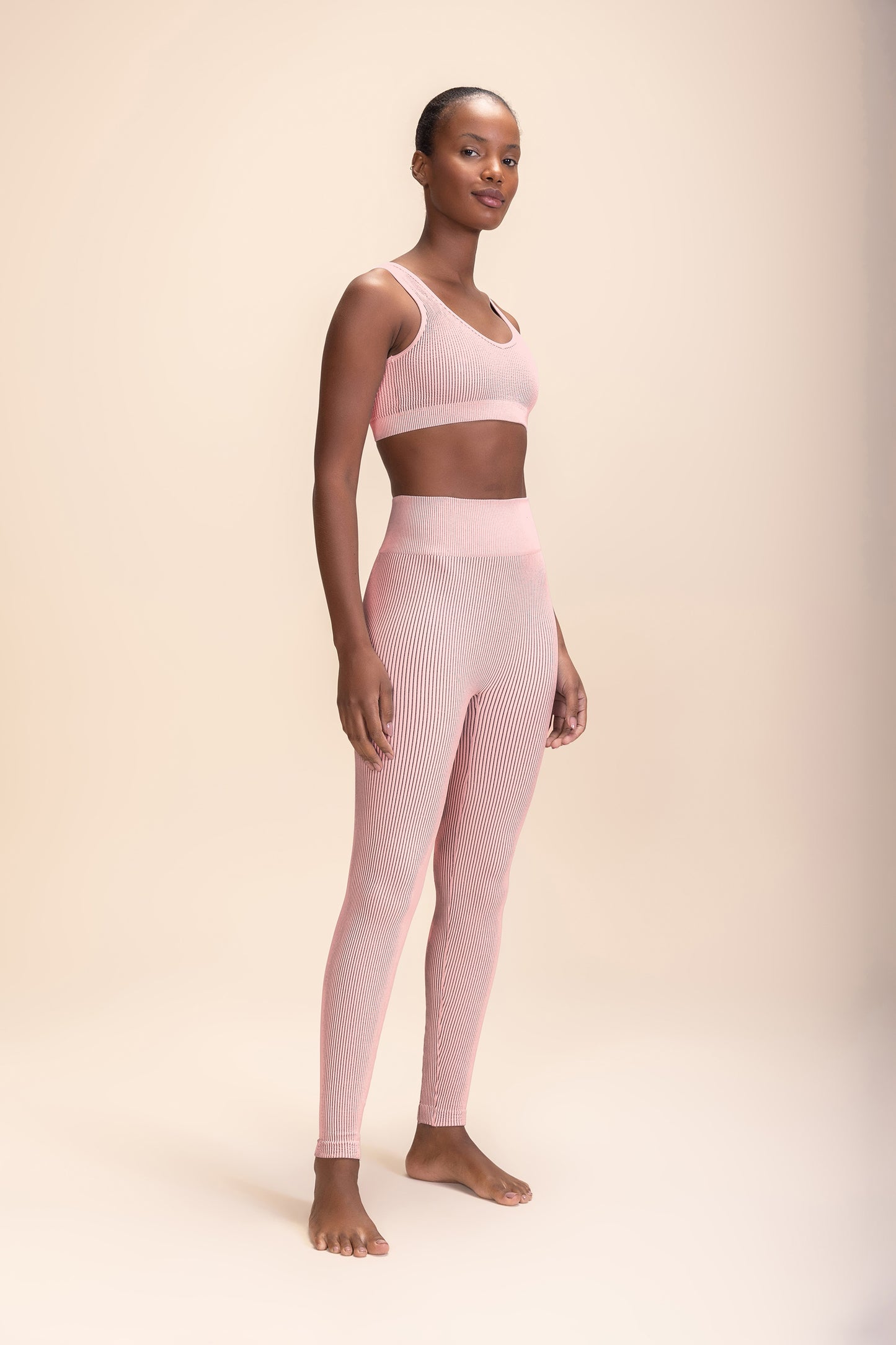 Rib Classic Seamless V-neck Sports Bra