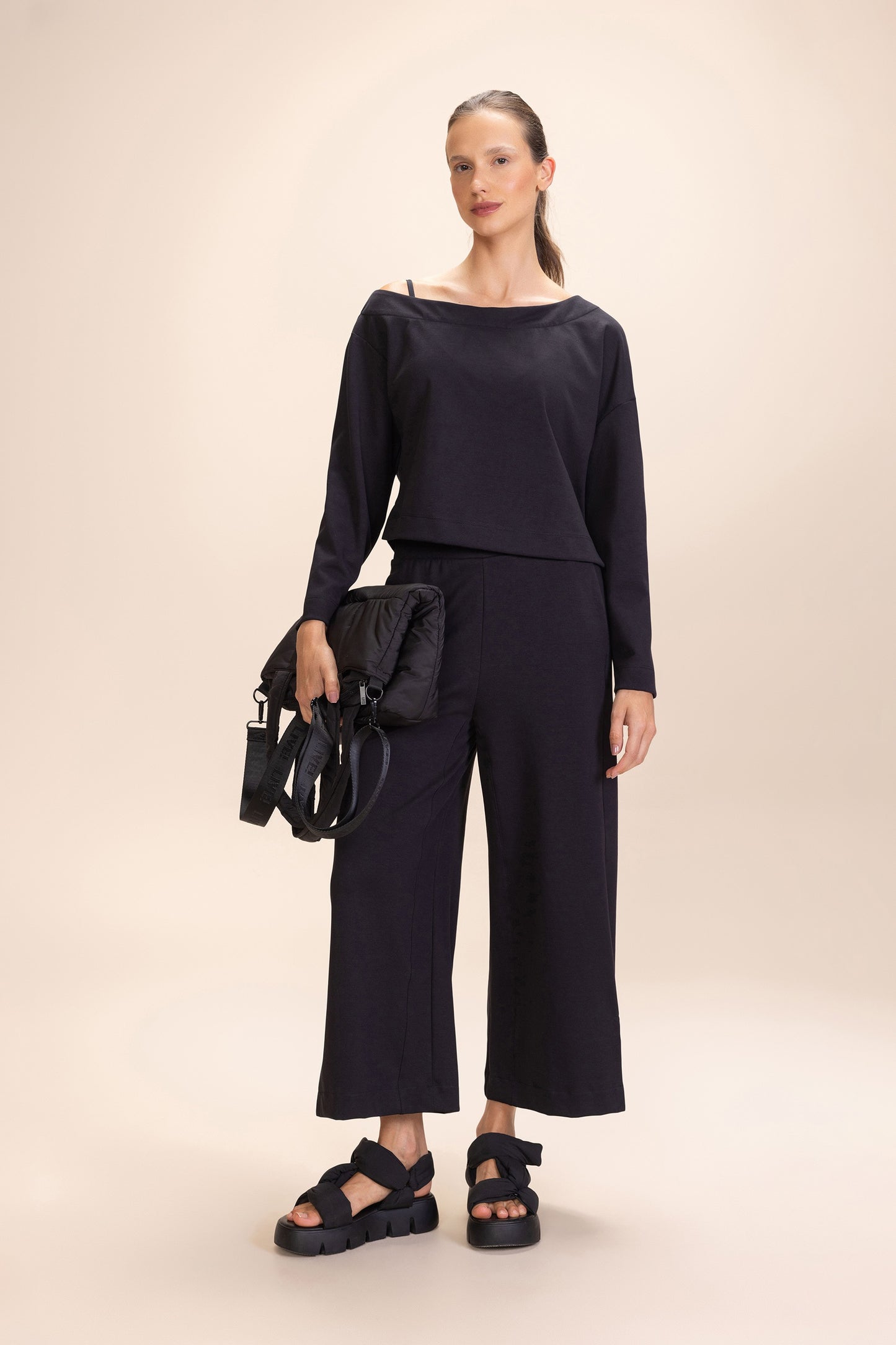 Galax Knit Asymmetrical Sweatshirt