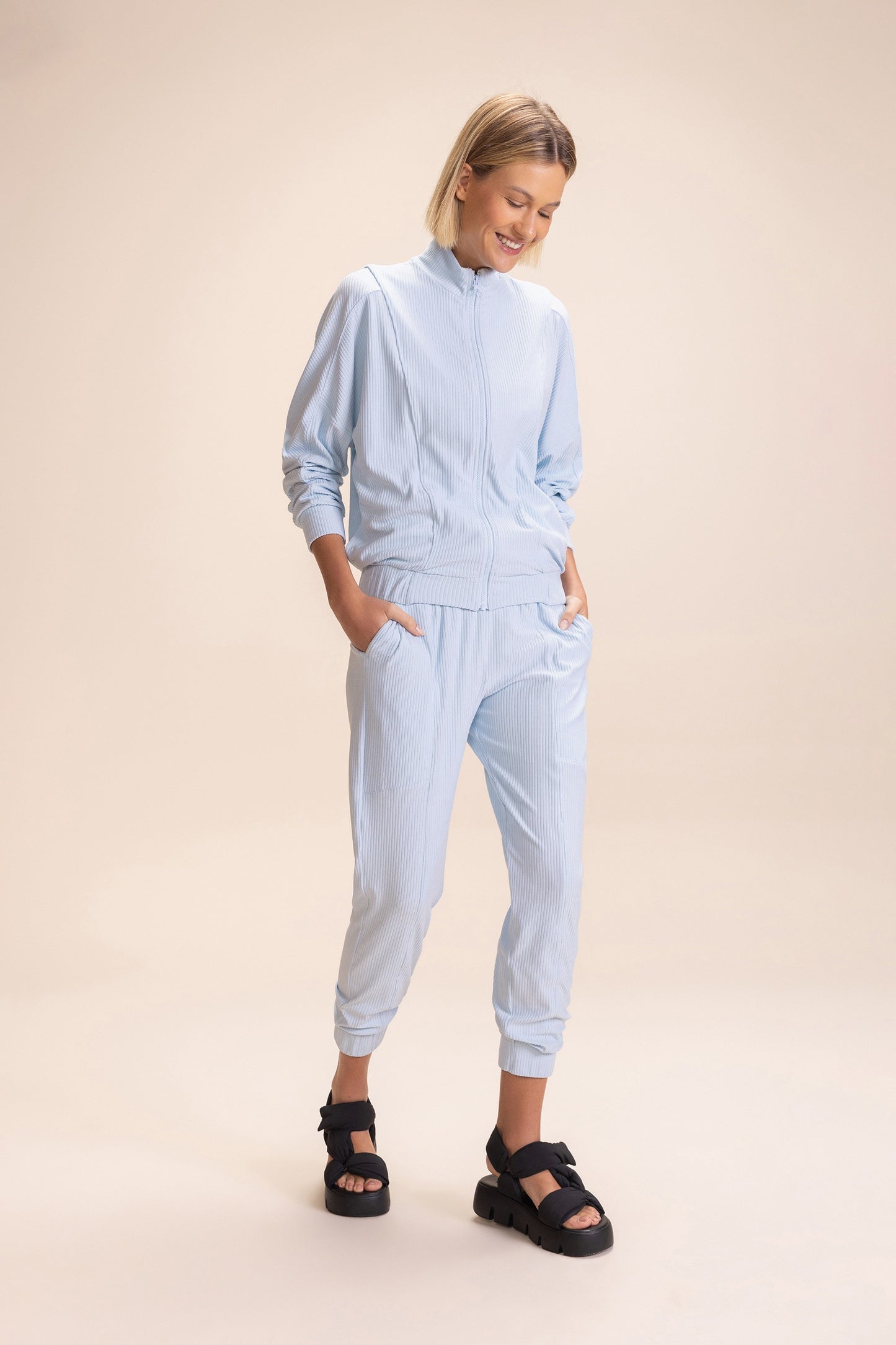 Rib Plush Pants