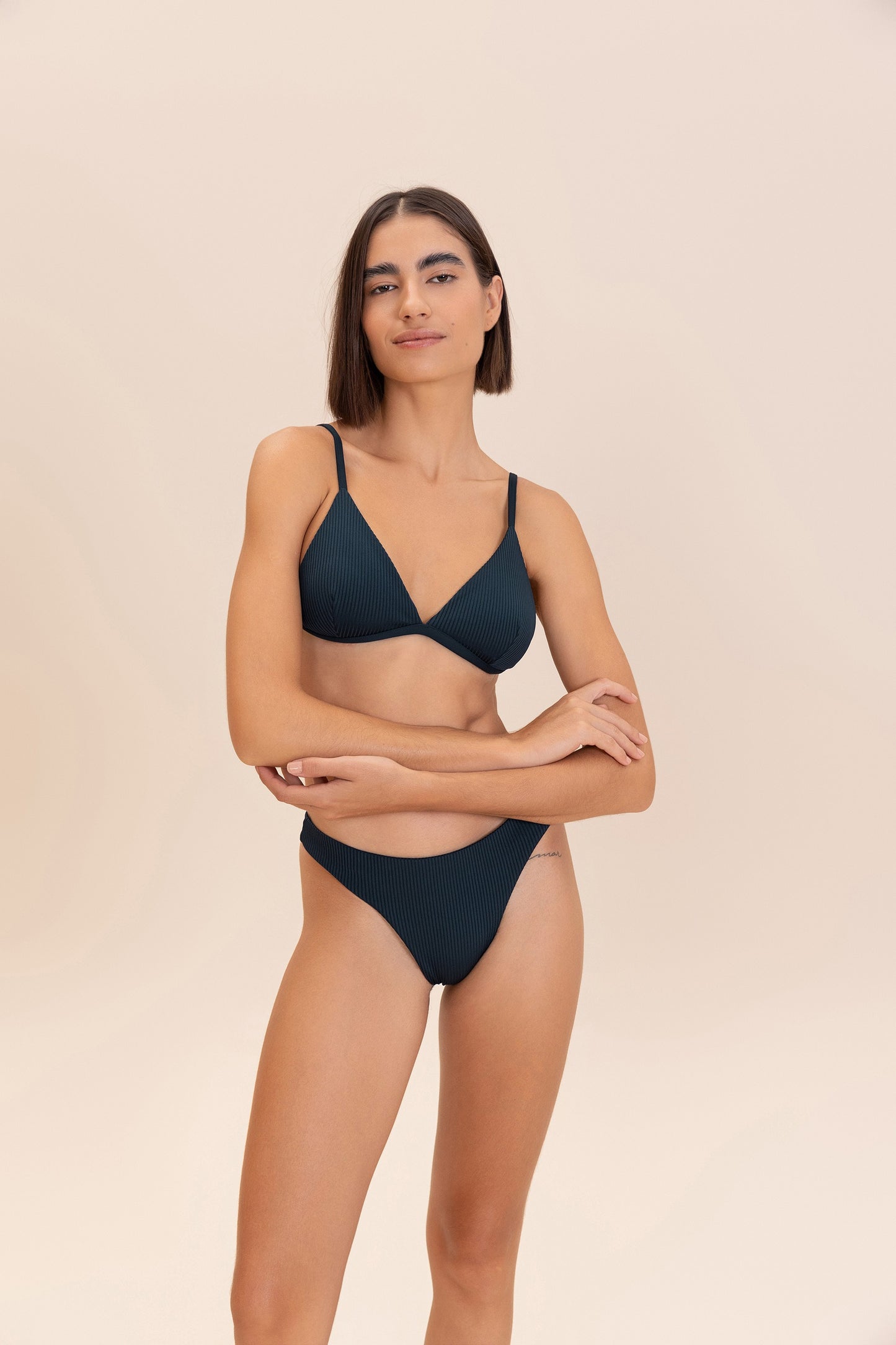 Gloss Rib Bikini Bottom