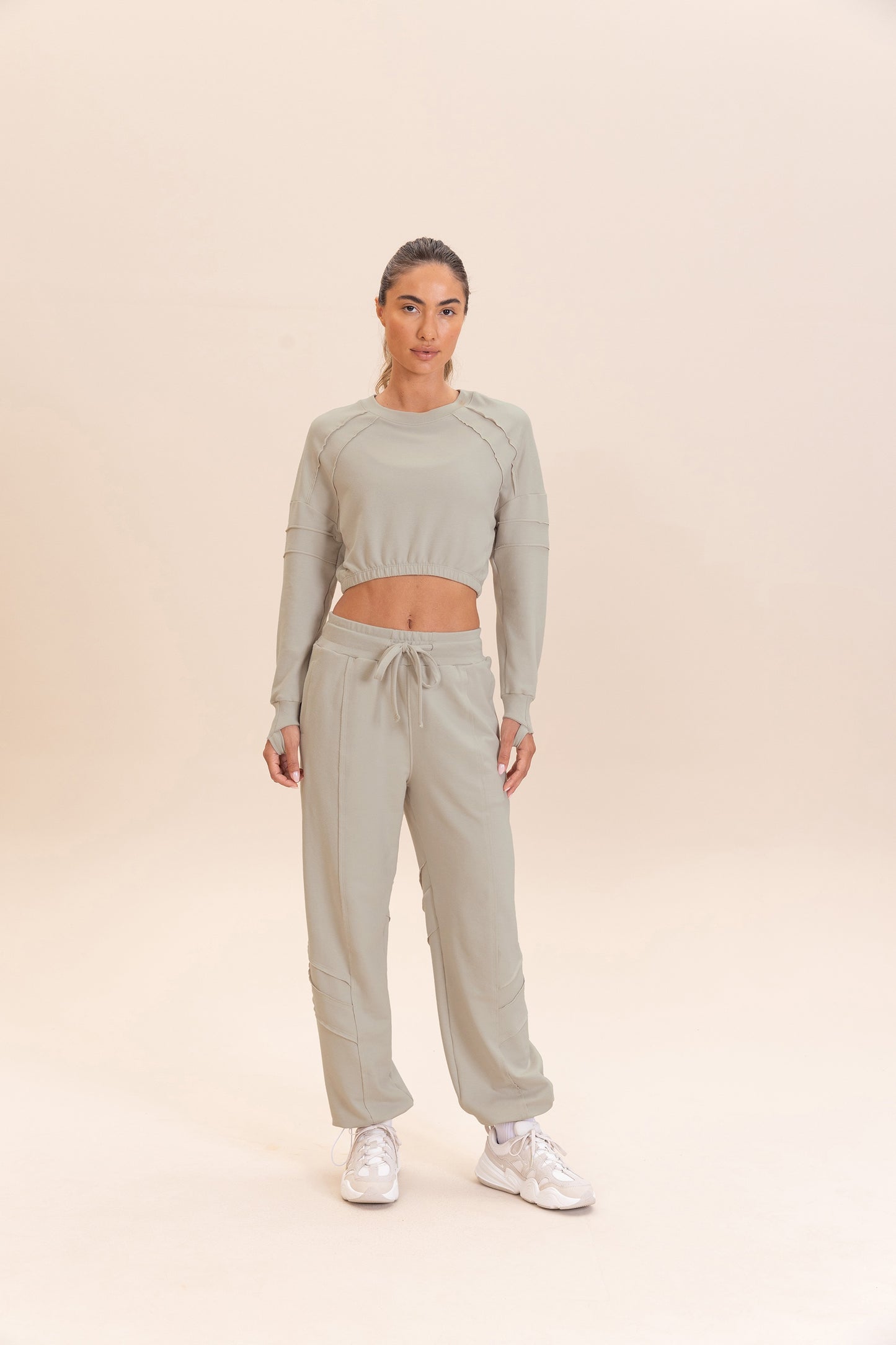 Cropped Cut Jog Sweatshirt