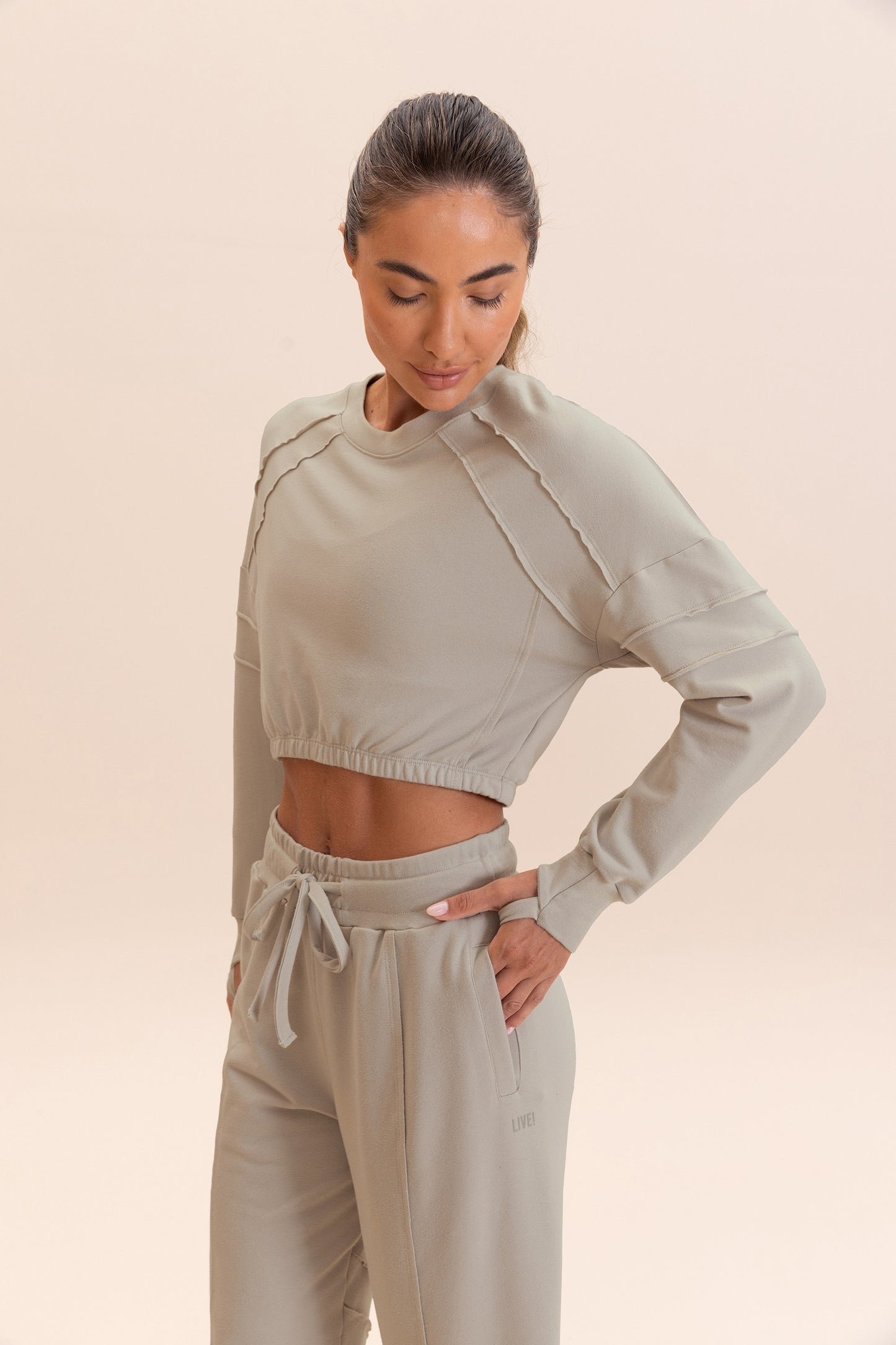Cropped Cut Jog Sweatshirt