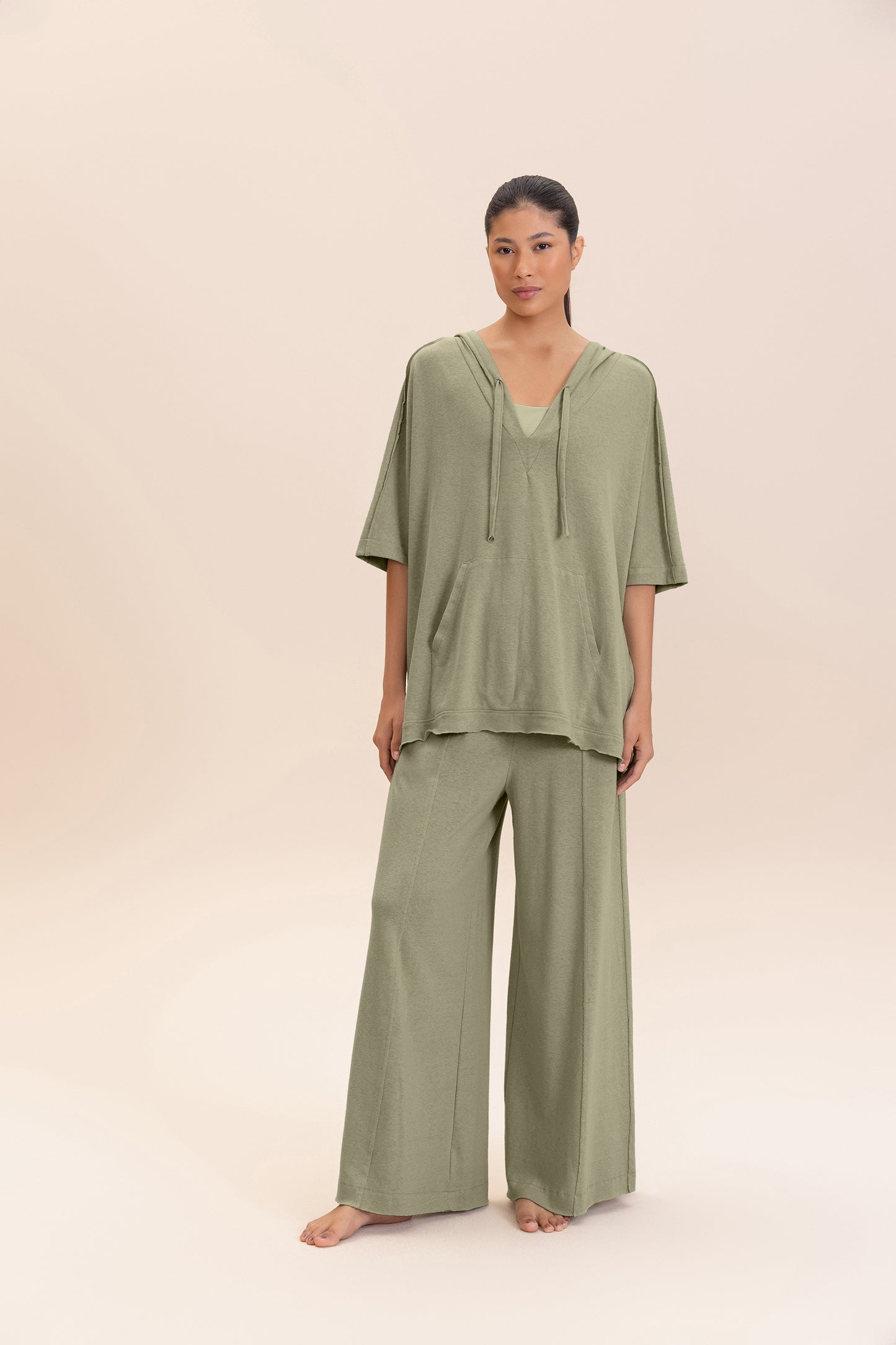 Slow Knit wide-leg pants