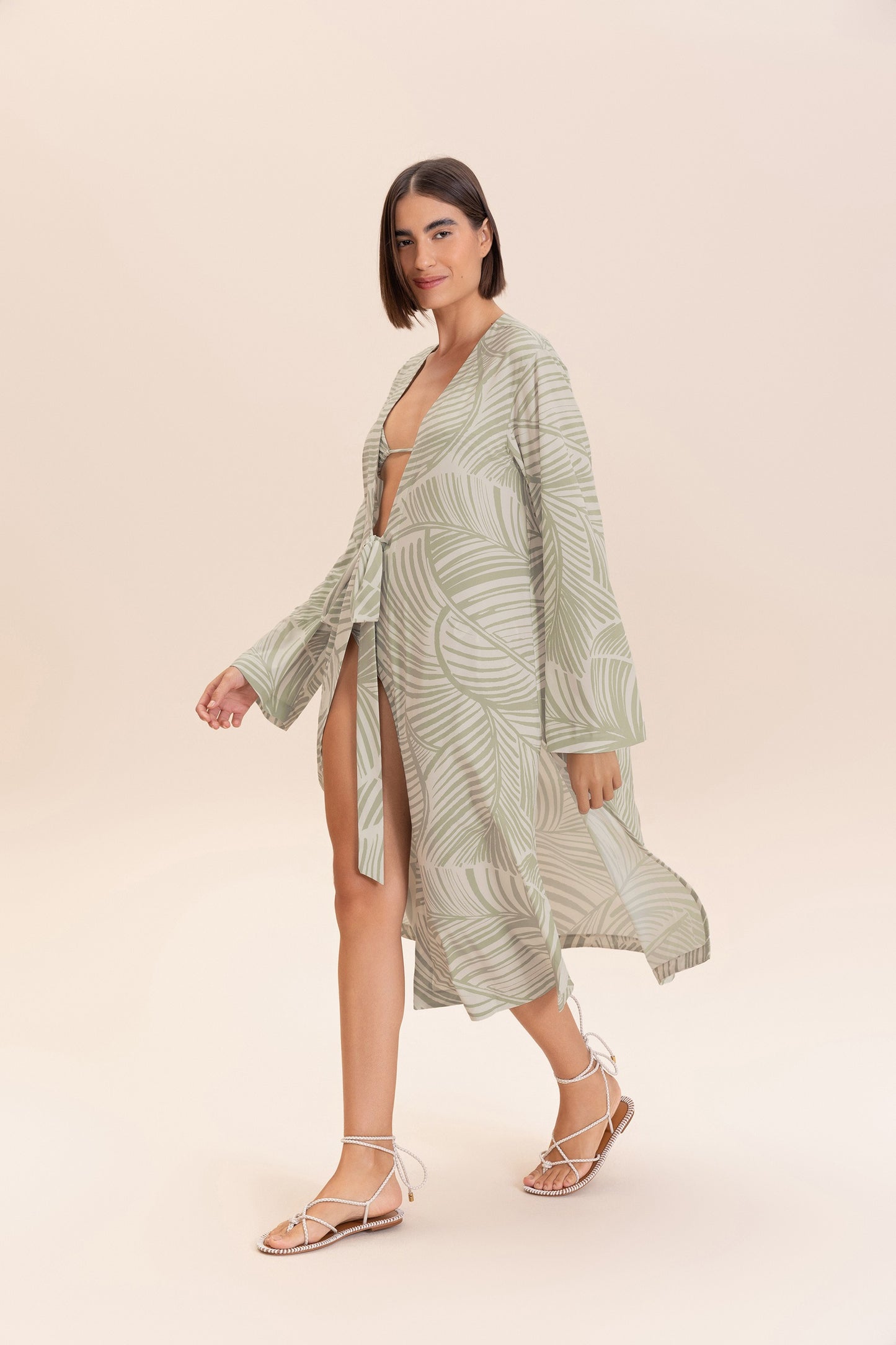 Maxi Forest Kimono Cover-Up