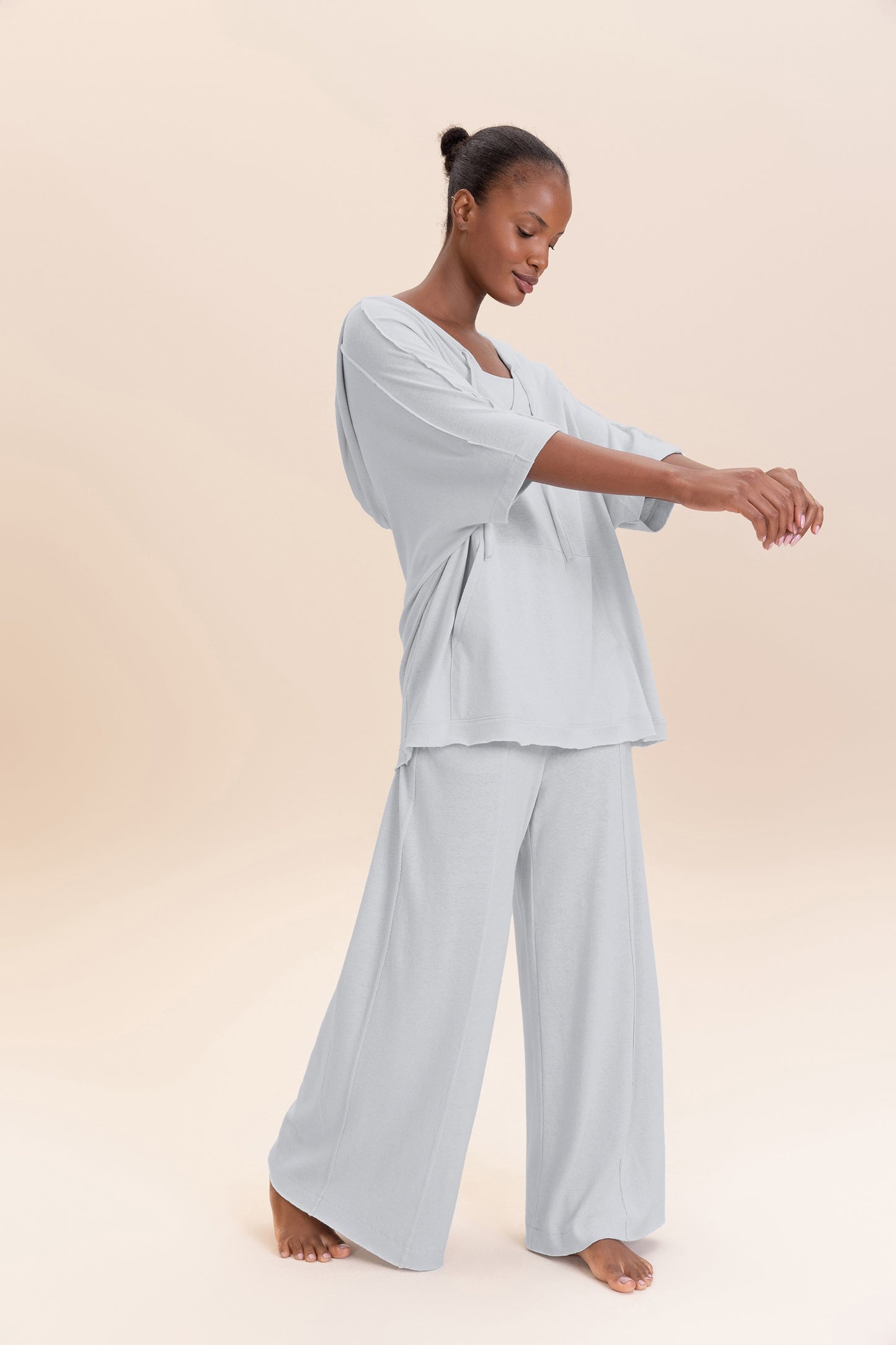 Slow Knit wide-leg pants