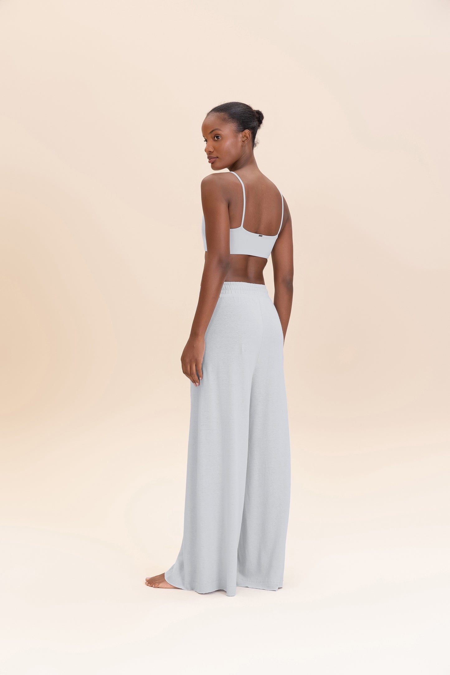 Slow Knit wide-leg pants