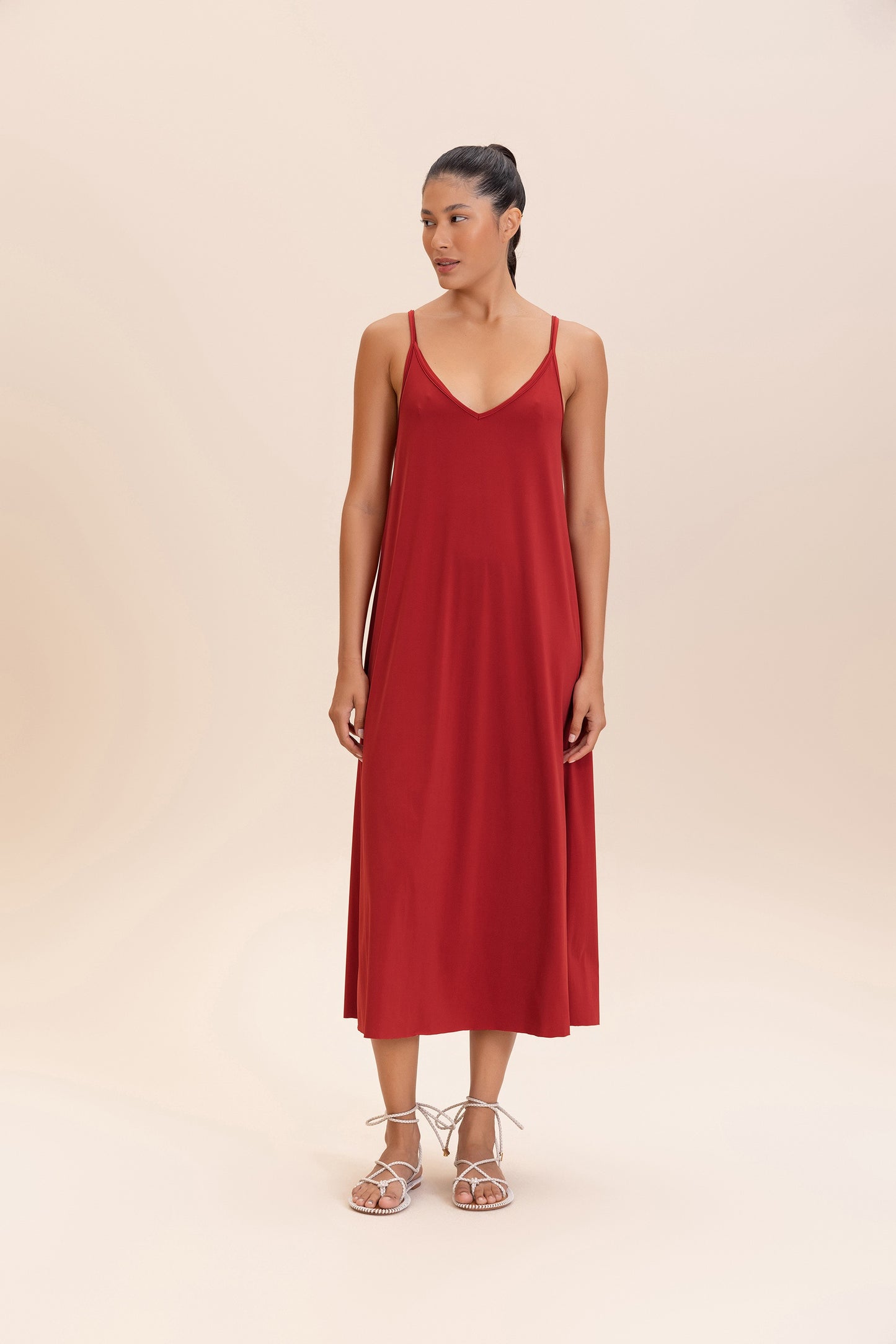V Long Wide Dress