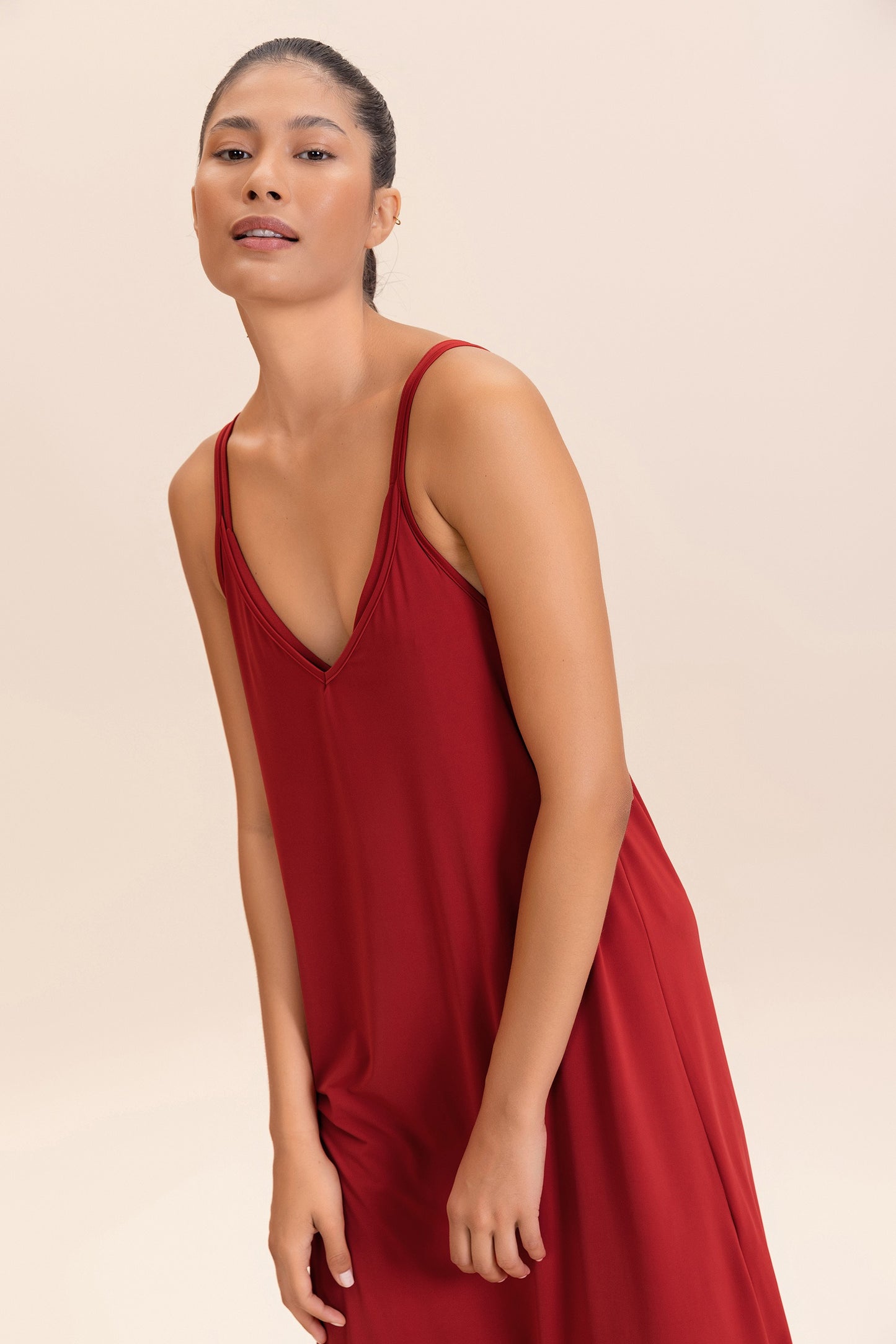V Long Wide Dress