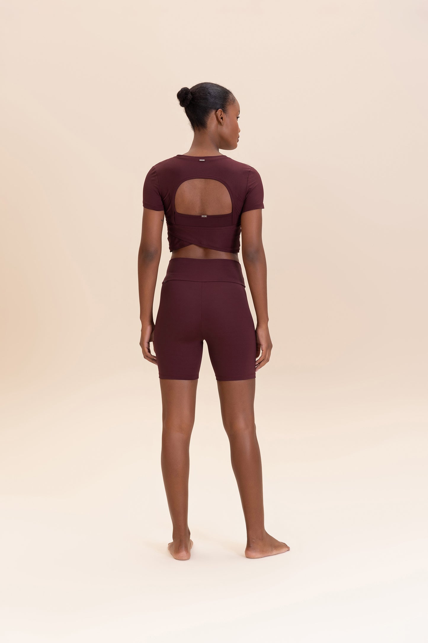 Aero Back Ribbed Knit T-shirt