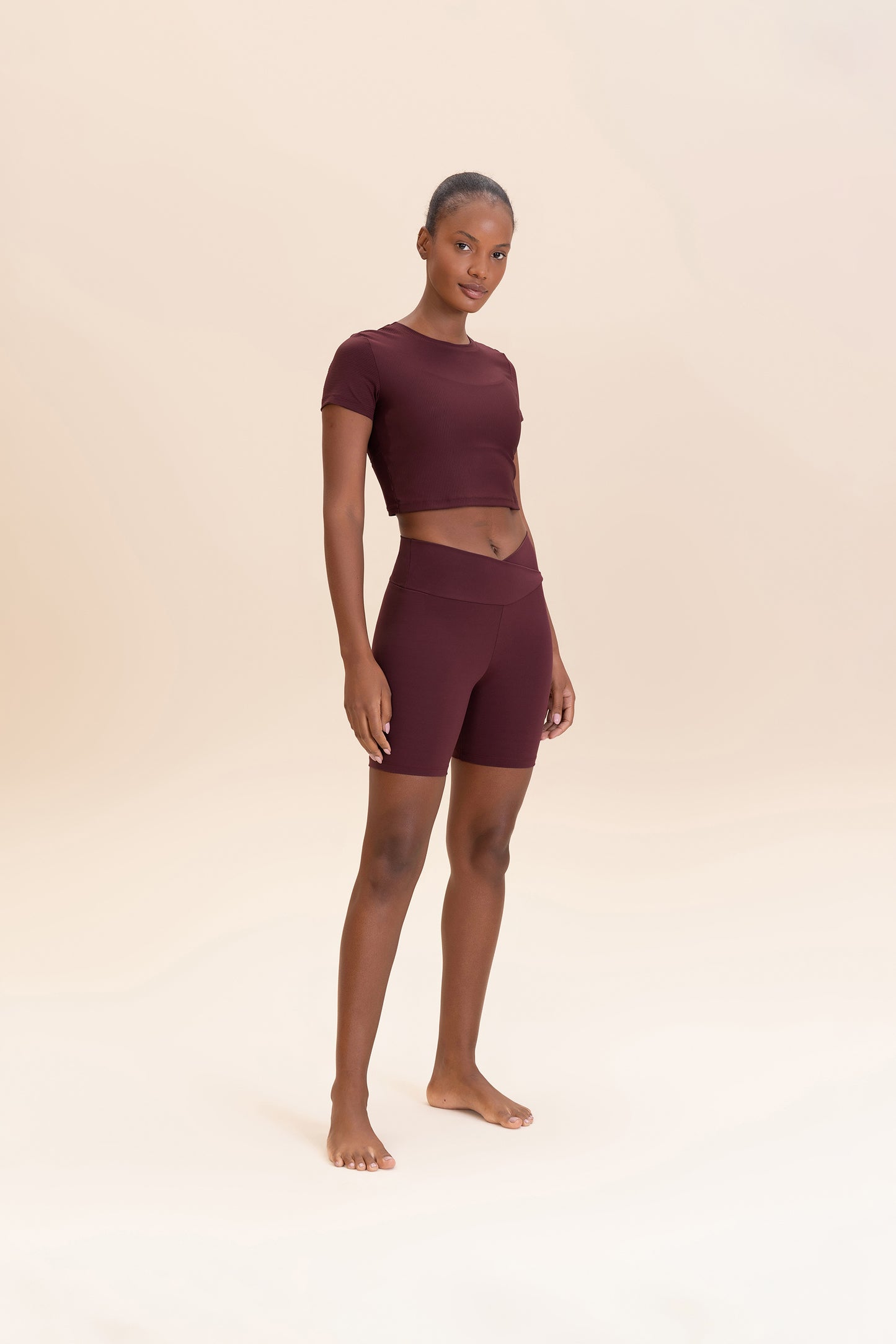 Aero Back Ribbed Knit T-shirt