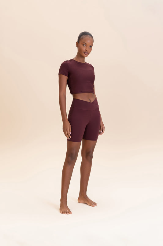Aero Back Ribbed Knit T-shirt