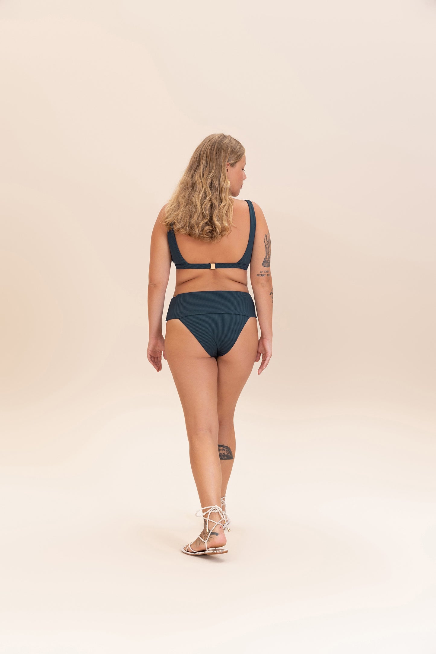 Gloss Rib V-Neck Bikini Top