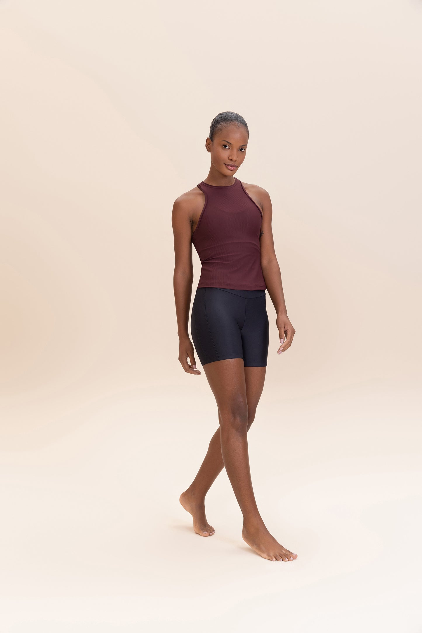 Halter Ribbed Knit Tank Top