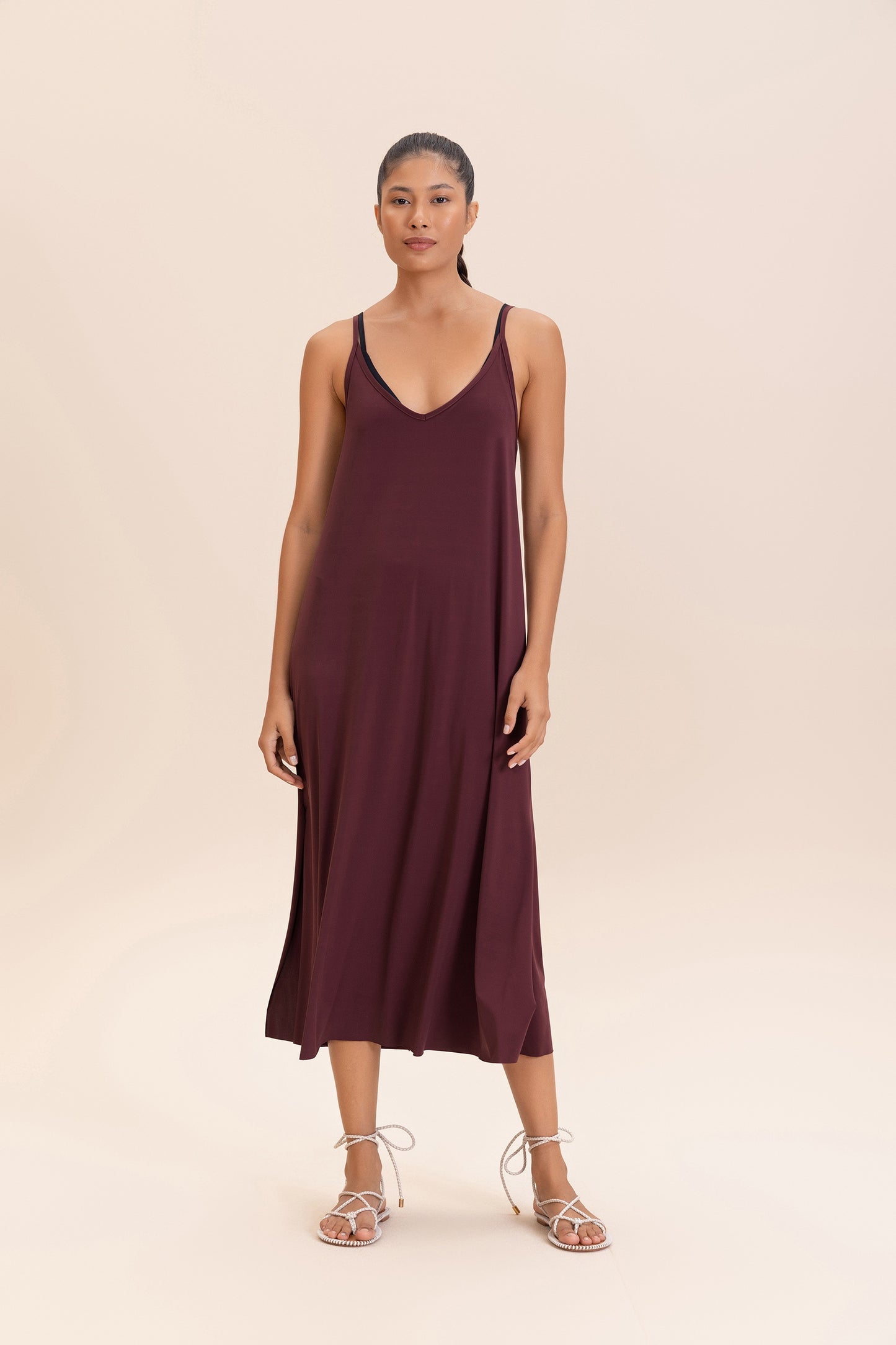 V Long Wide Dress