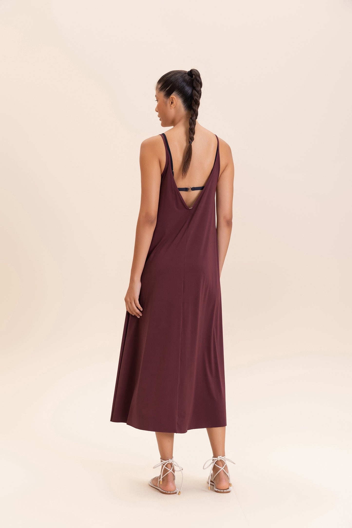 V Long Wide Dress