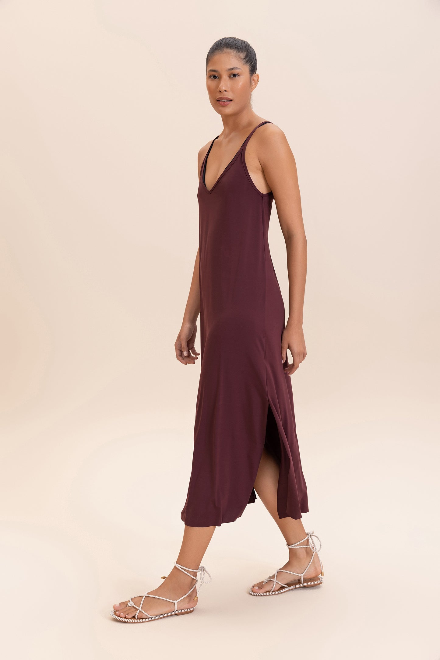 V Long Wide Dress