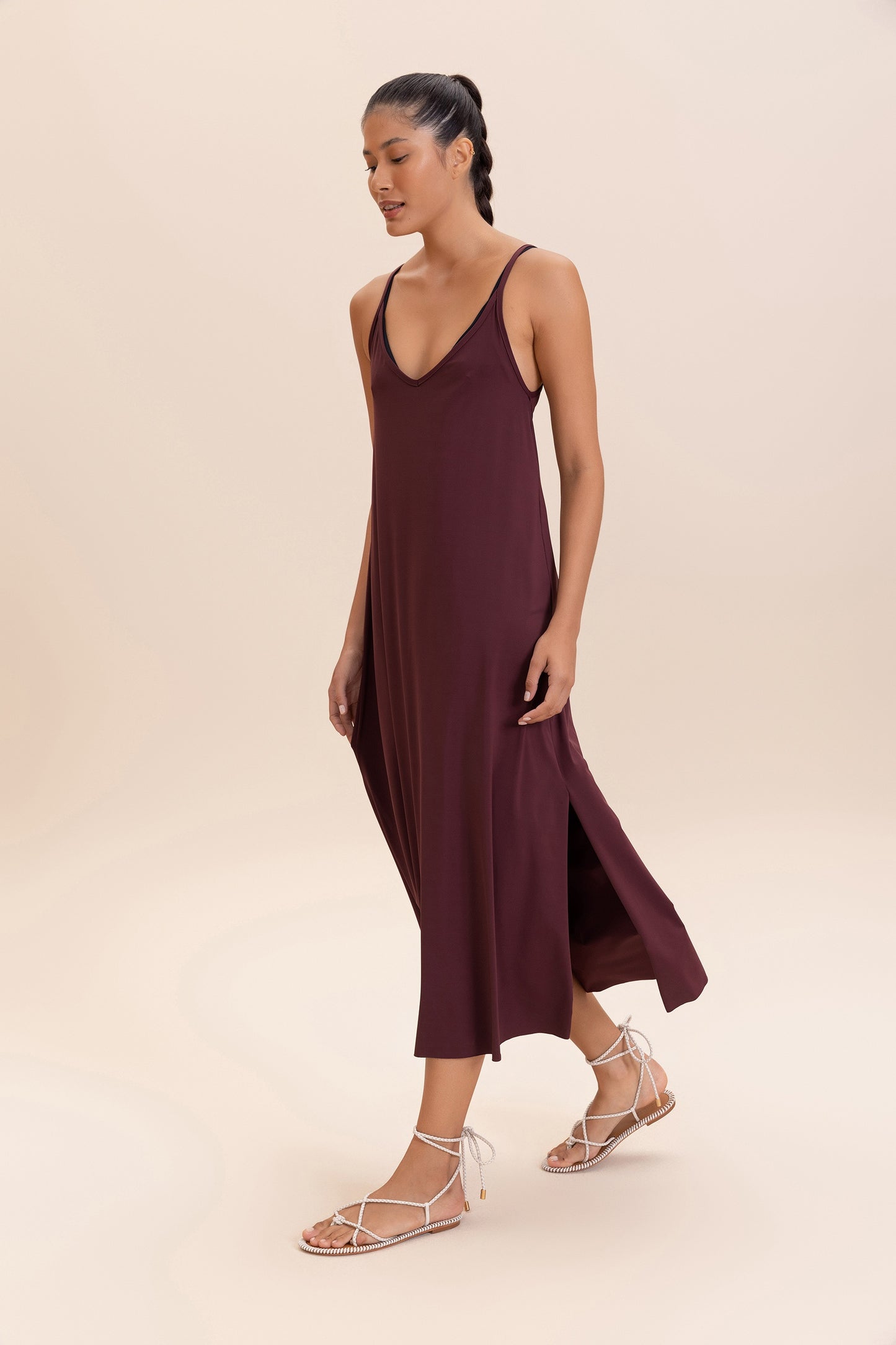 V Long Wide Dress