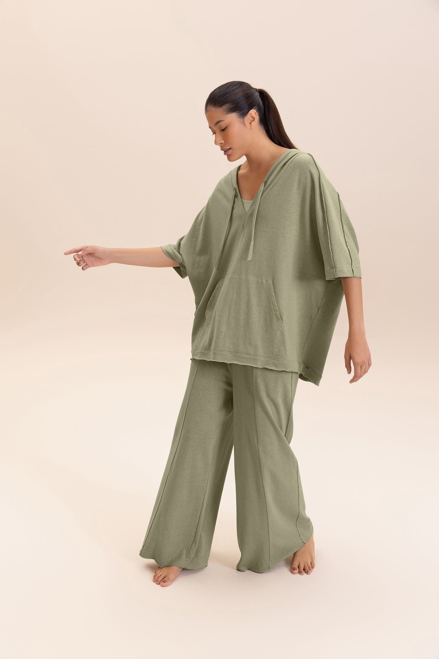 Slow Knit wide-leg pants