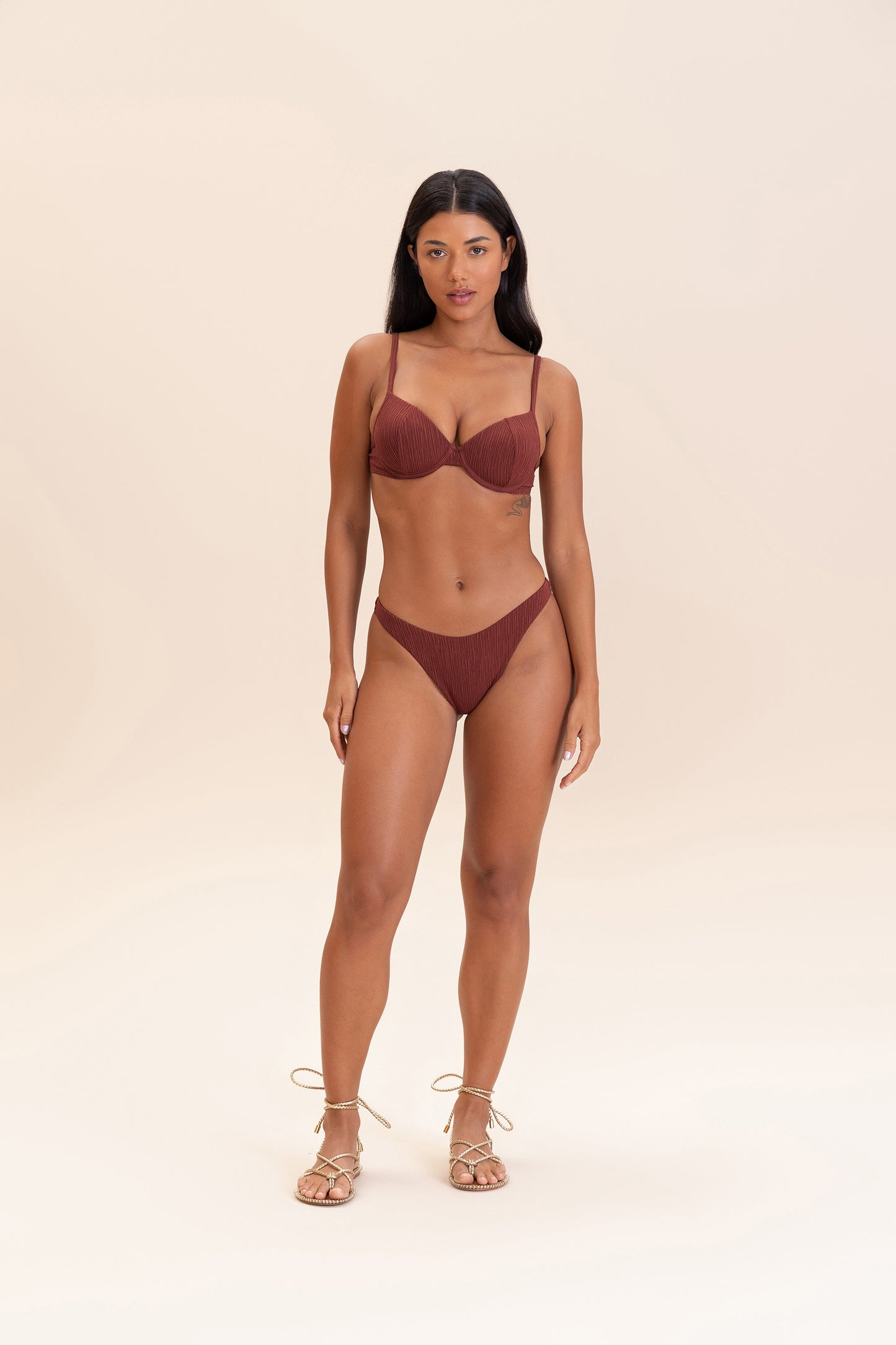 Curl Brazilian Thong Bikini Bottom