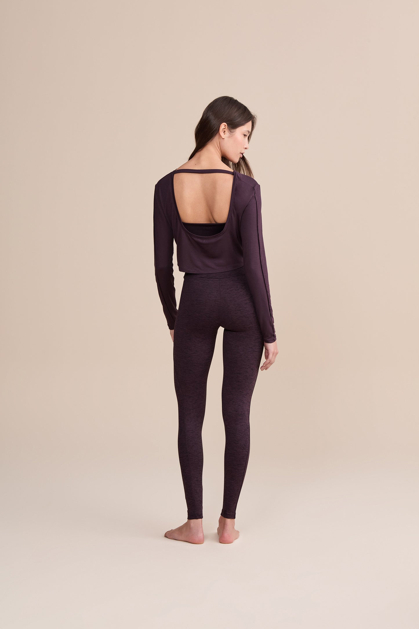 Long Sleeve Cropped Micromodal Blouse