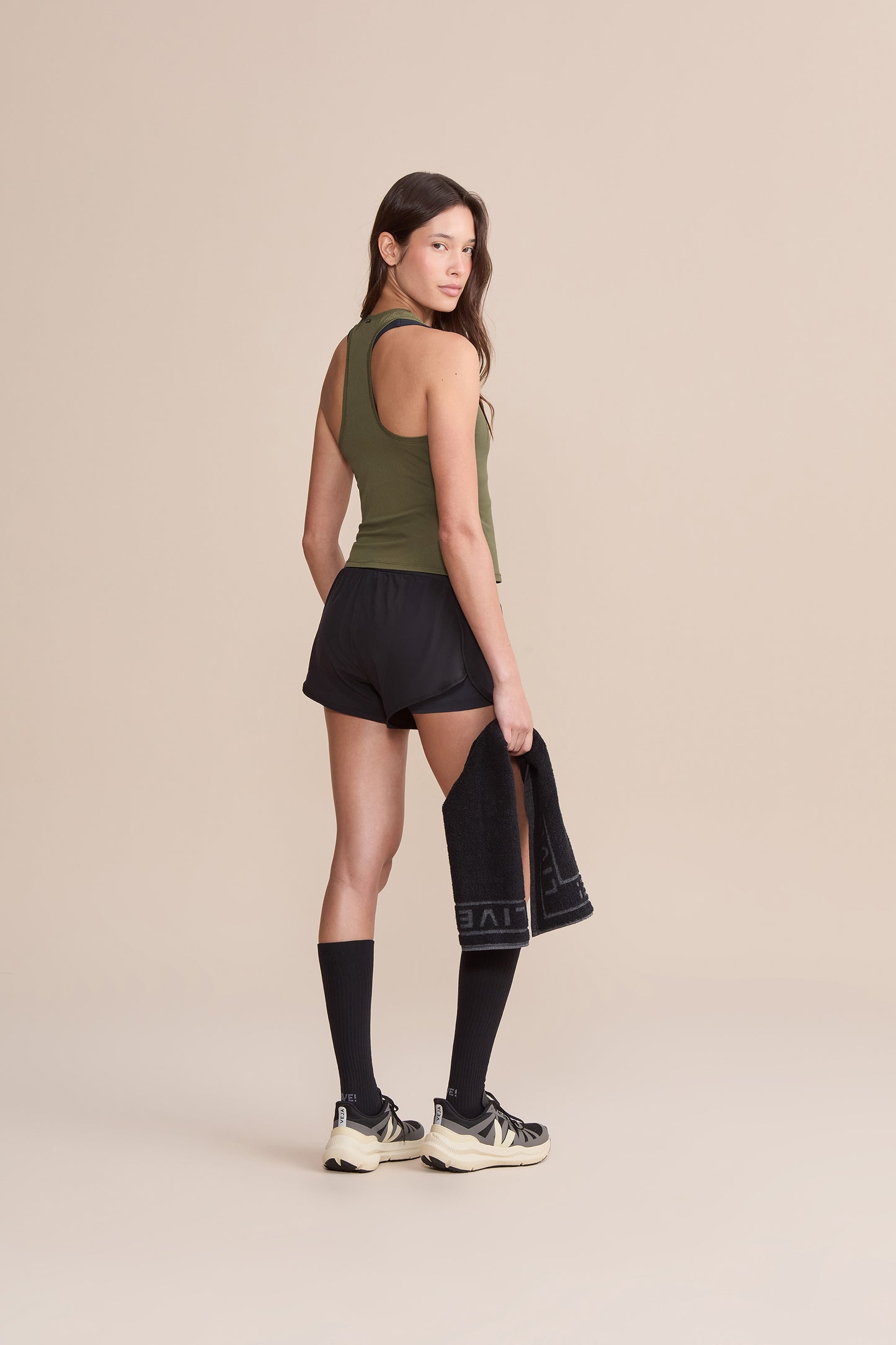 Ribbed Knit Racerback Tank Top