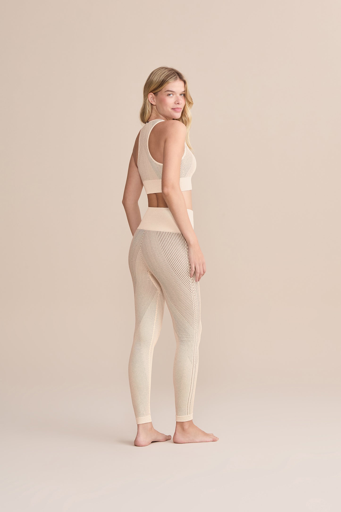 Seamless Diagonal Racerback Sports Bra