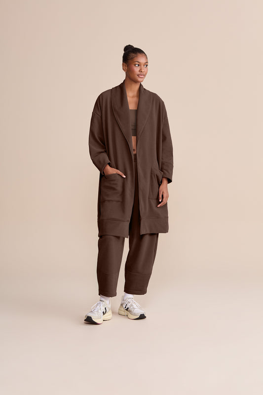 Soft Oak Elastic Trench Coat