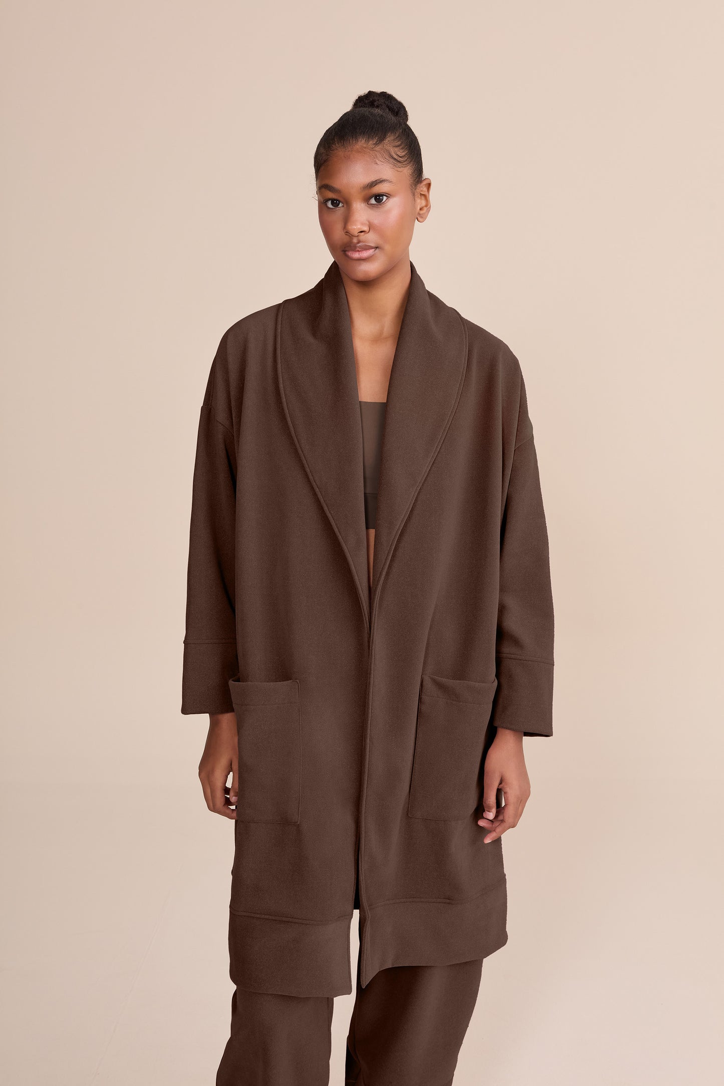 Soft Oak Elastic Trench Coat