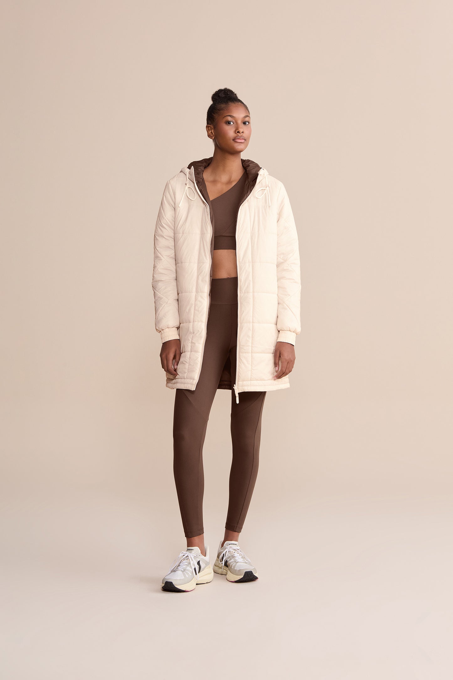 Long Reversible Nylon Jacket