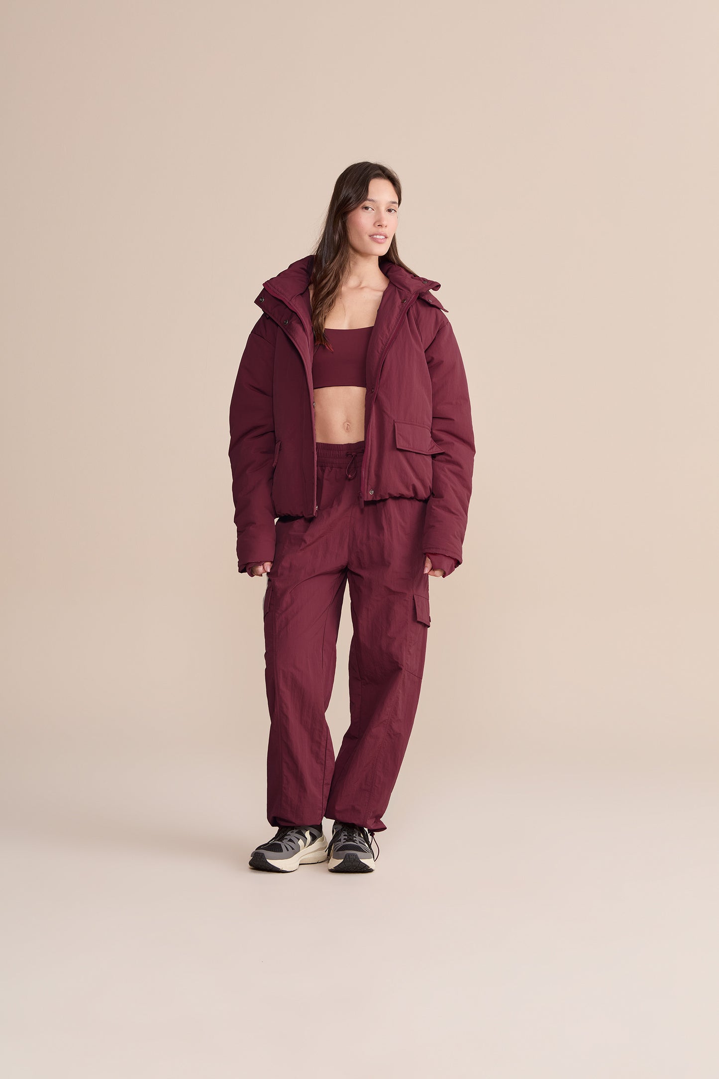 Fluffy Nylon Core Jogger Pants