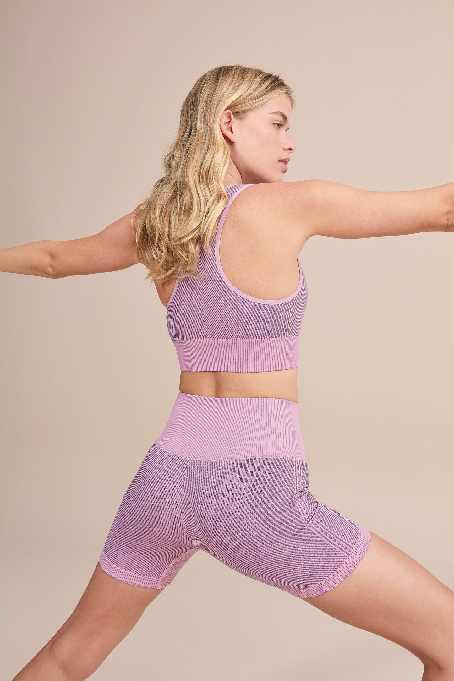 Seamless Diagonal Racerback Sports Bra