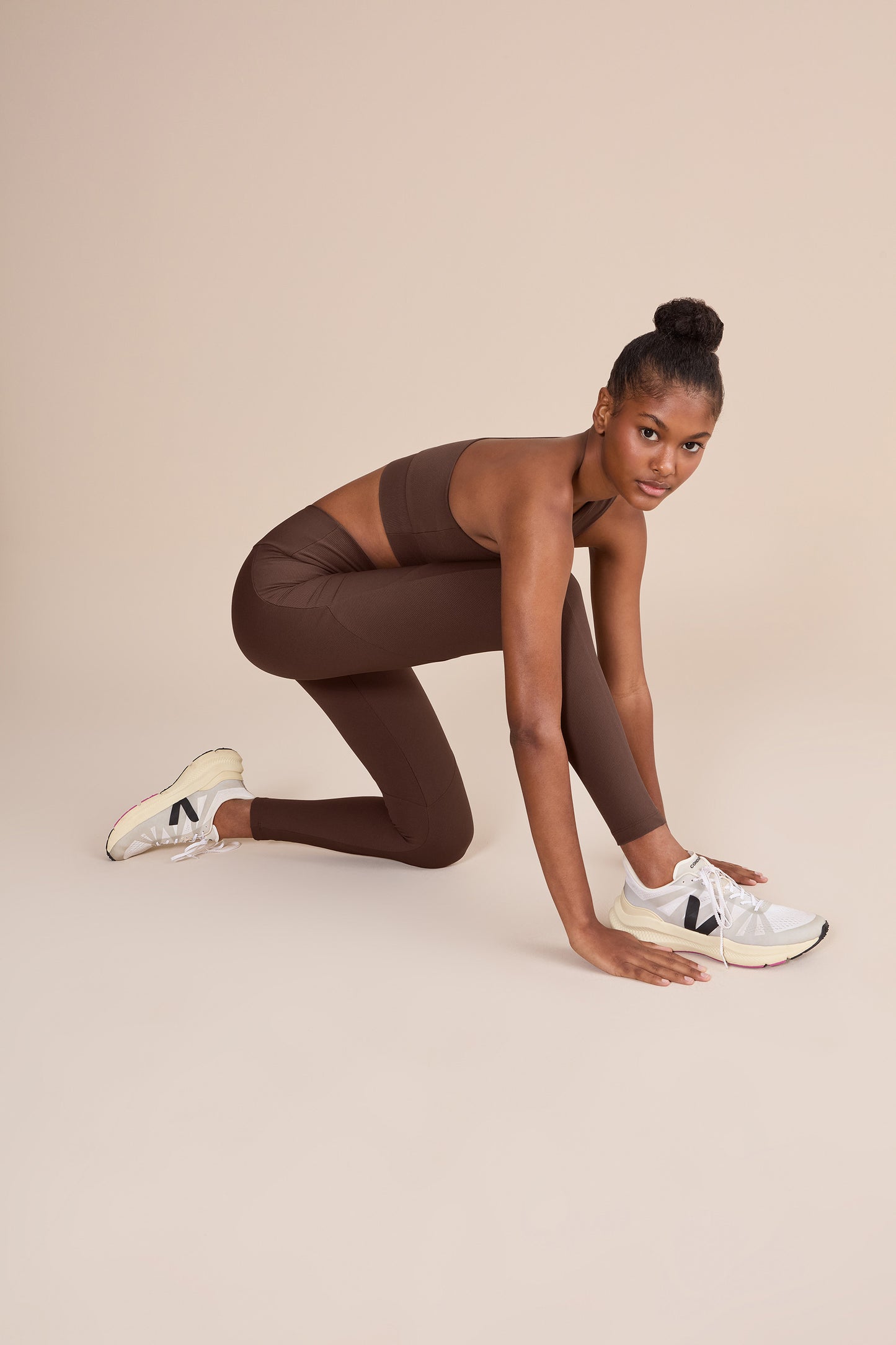 One-Shoulder Neoprene Lines Sports Bra