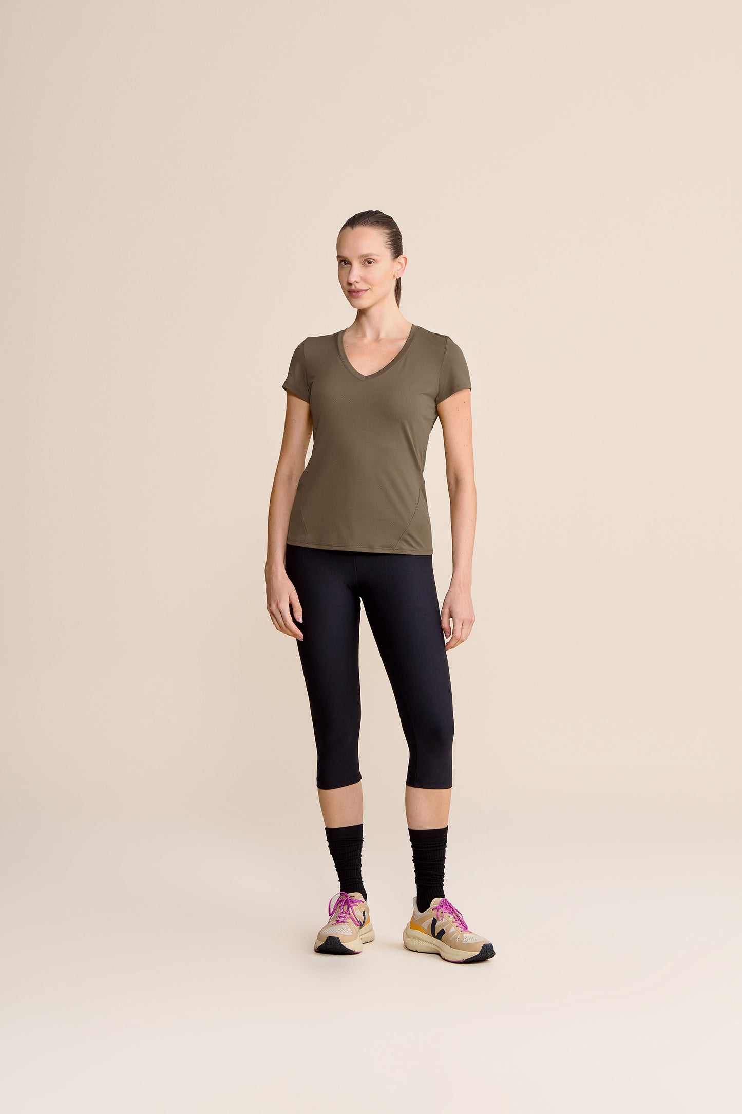 Action Side V-Neck T-Shirt