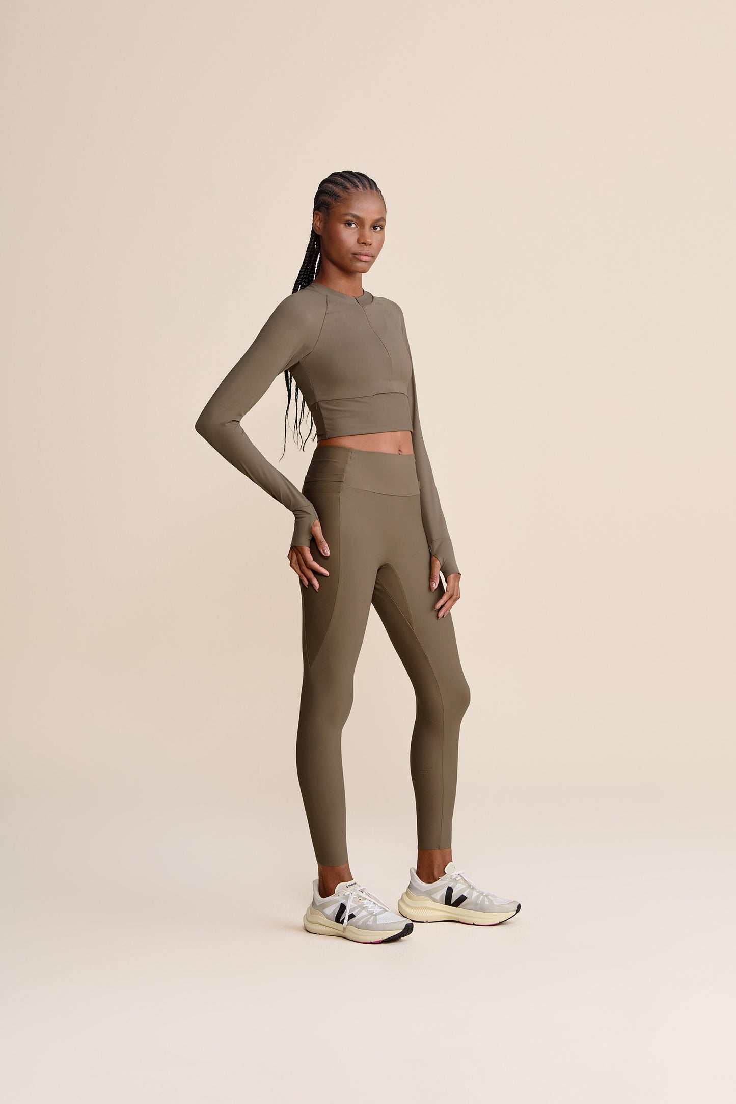 Race Pro® Tule Cropped Long Sleeve Top
