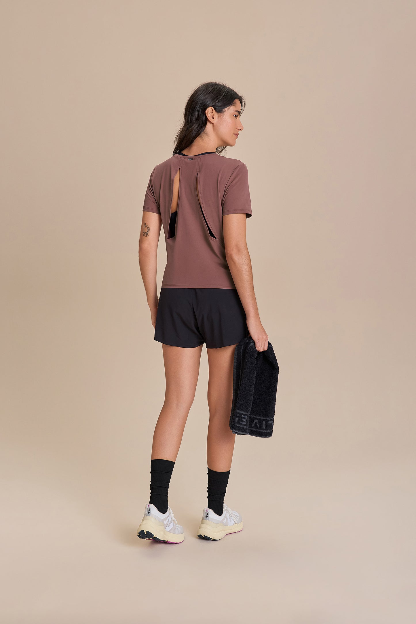 Cut Out Back Link Blouse