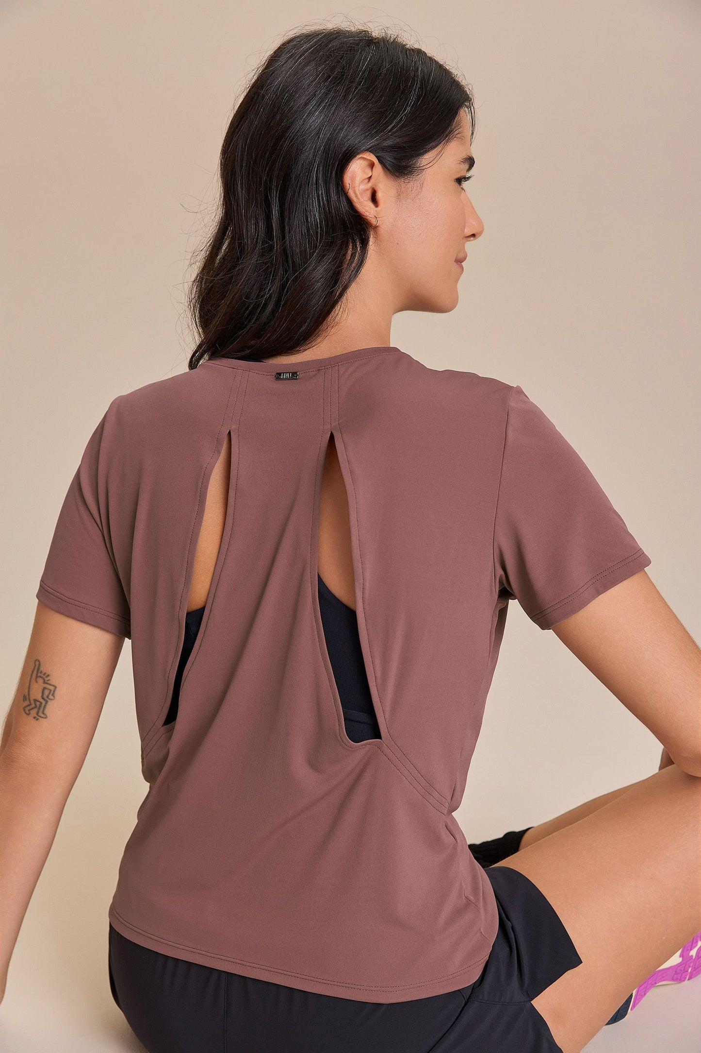 Cut Out Back Link Blouse