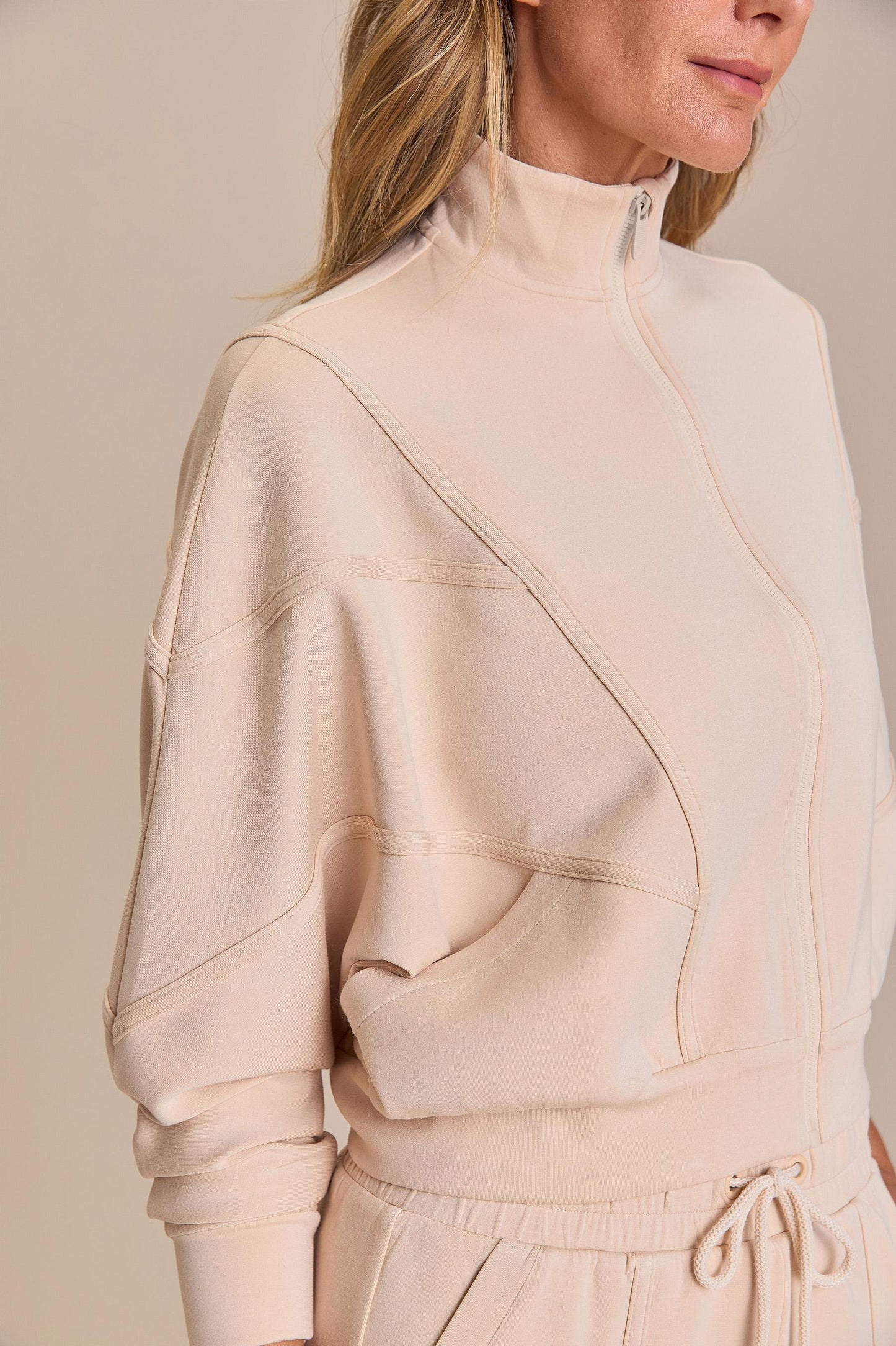 Modal Strips Sweatshirt Jacket