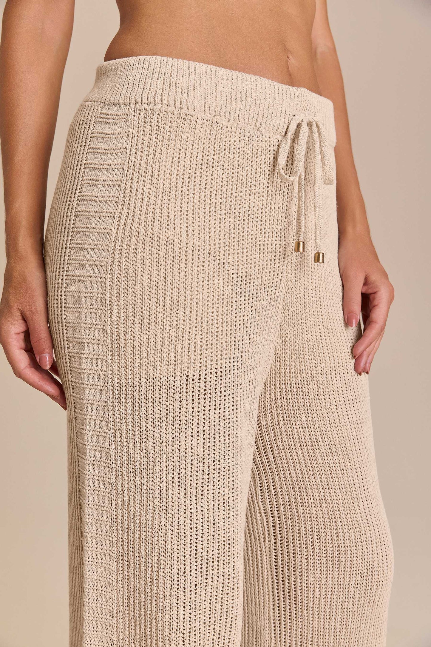 Straight-Leg Pants and Knit Shorts Set