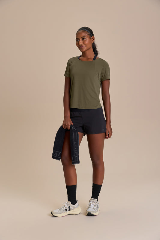 Cut Out Back Link Blouse